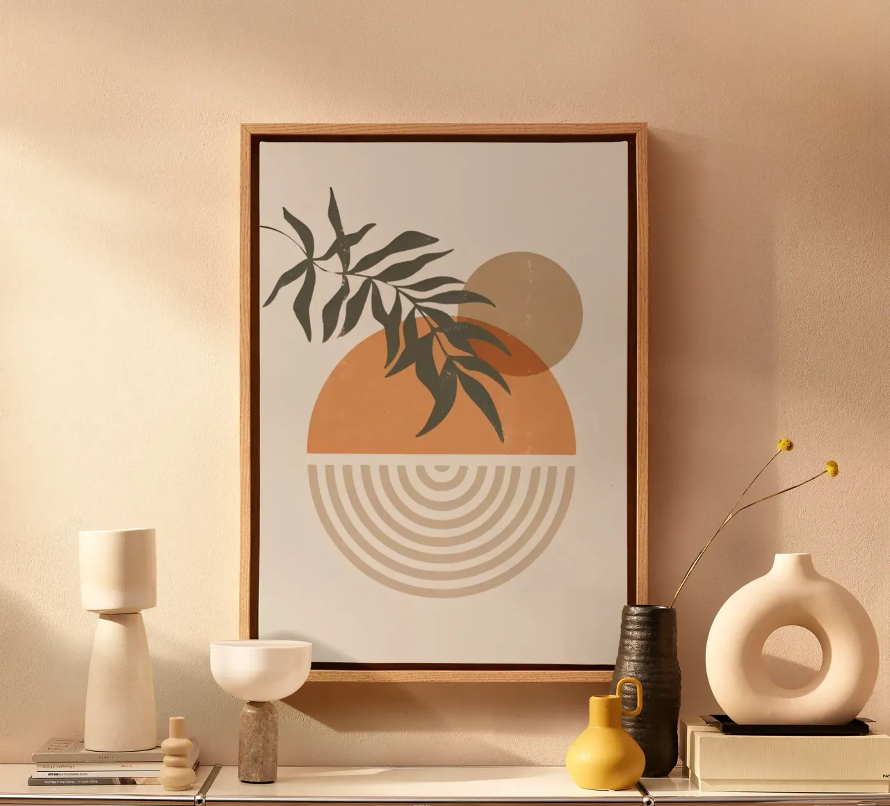 circle shape line tela con Cornice a cassetta da firmana