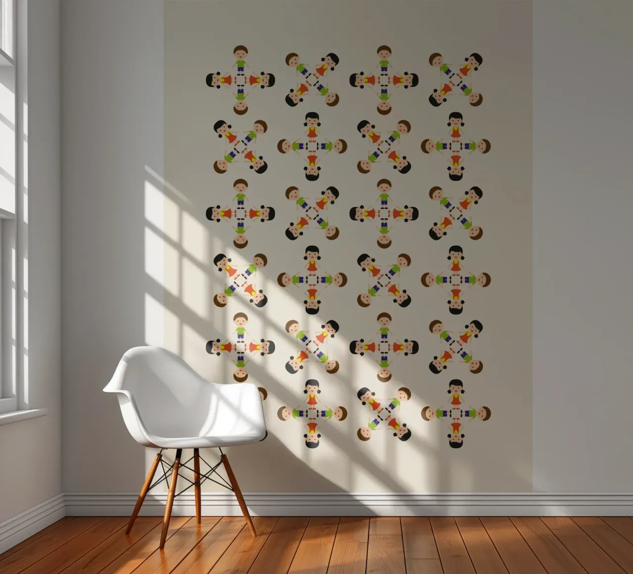 Children pattern fotobehang van kathrinmay