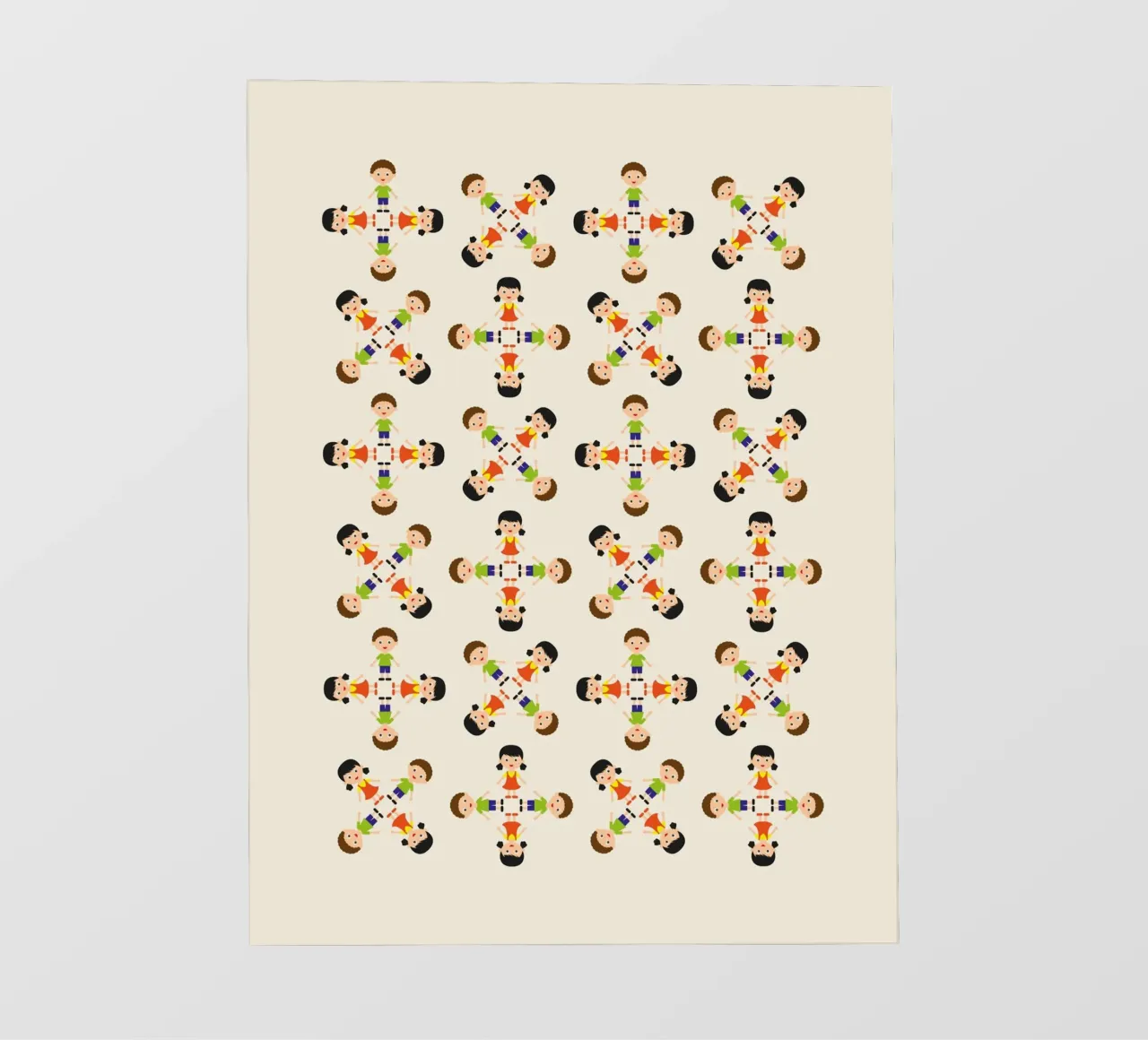 Children pattern fotobehang van kathrinmay