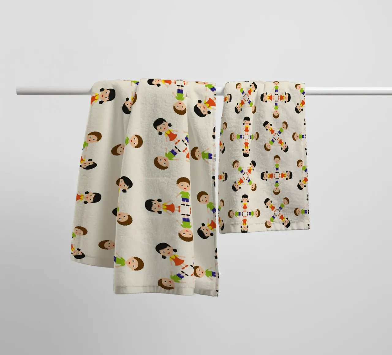 Children pattern badhanddoek van kathrinmay