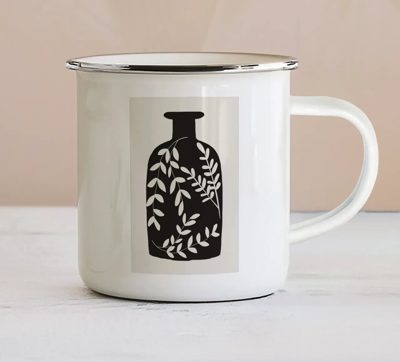 Vaso piantato tazza in smalto da Little Dean