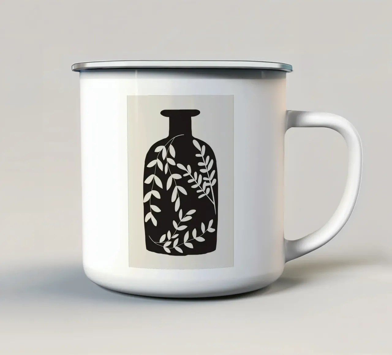 Vaso piantato tazza in smalto da Little Dean