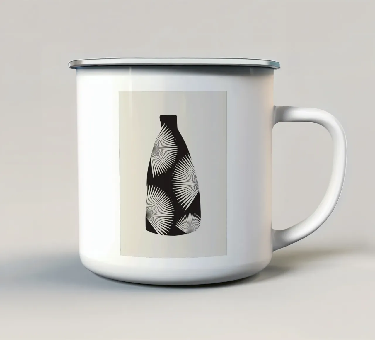 Vaso di palma a ventaglio tazza in smalto da Little Dean
