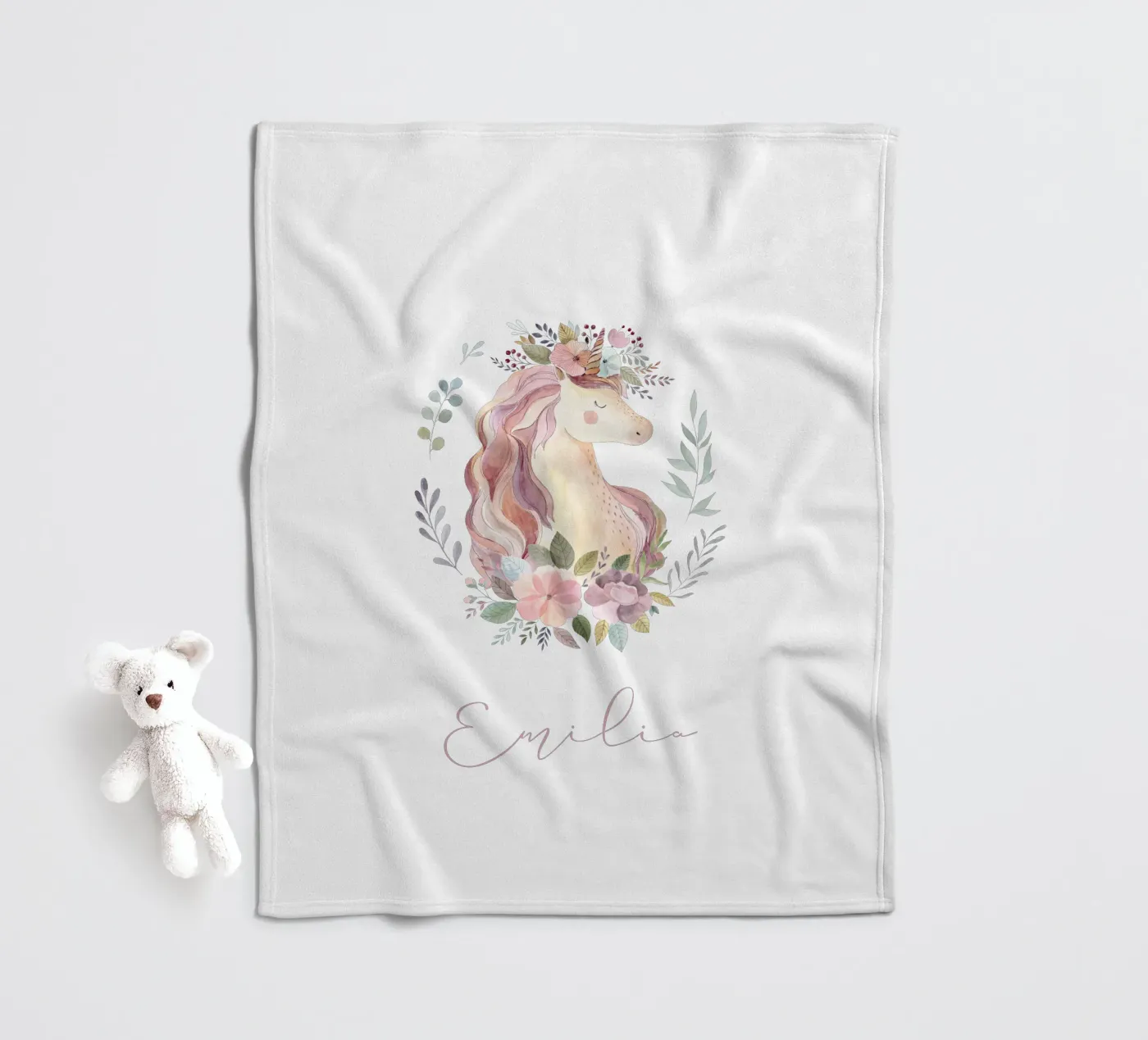 Unicorn fleecedeken van Kartenliebe