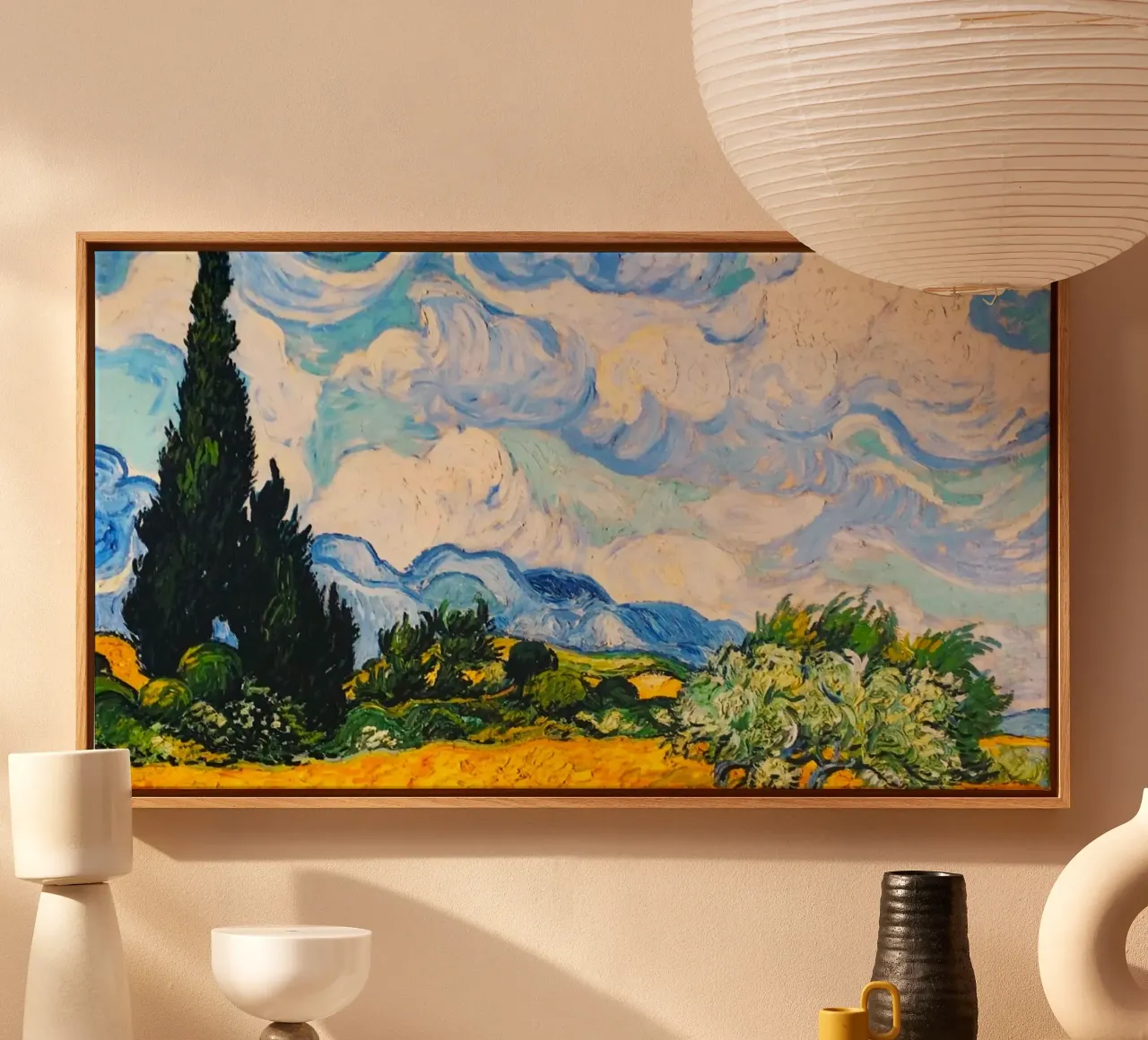 scene tree clouds canvas with Floater frame by sunity