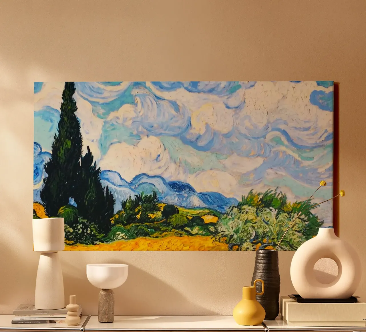 scene tree clouds canvas with Floater frame by sunity