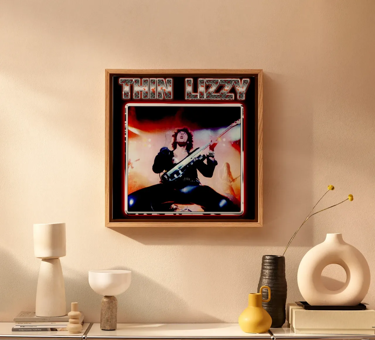 Stile vintage Thin Lizzy tela con Cornice a cassetta da imstildreaming