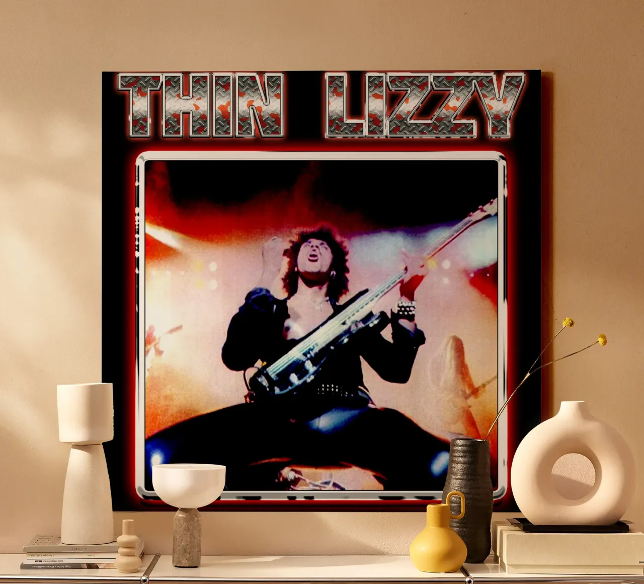 Stile vintage Thin Lizzy tela con Cornice a cassetta da imstildreaming