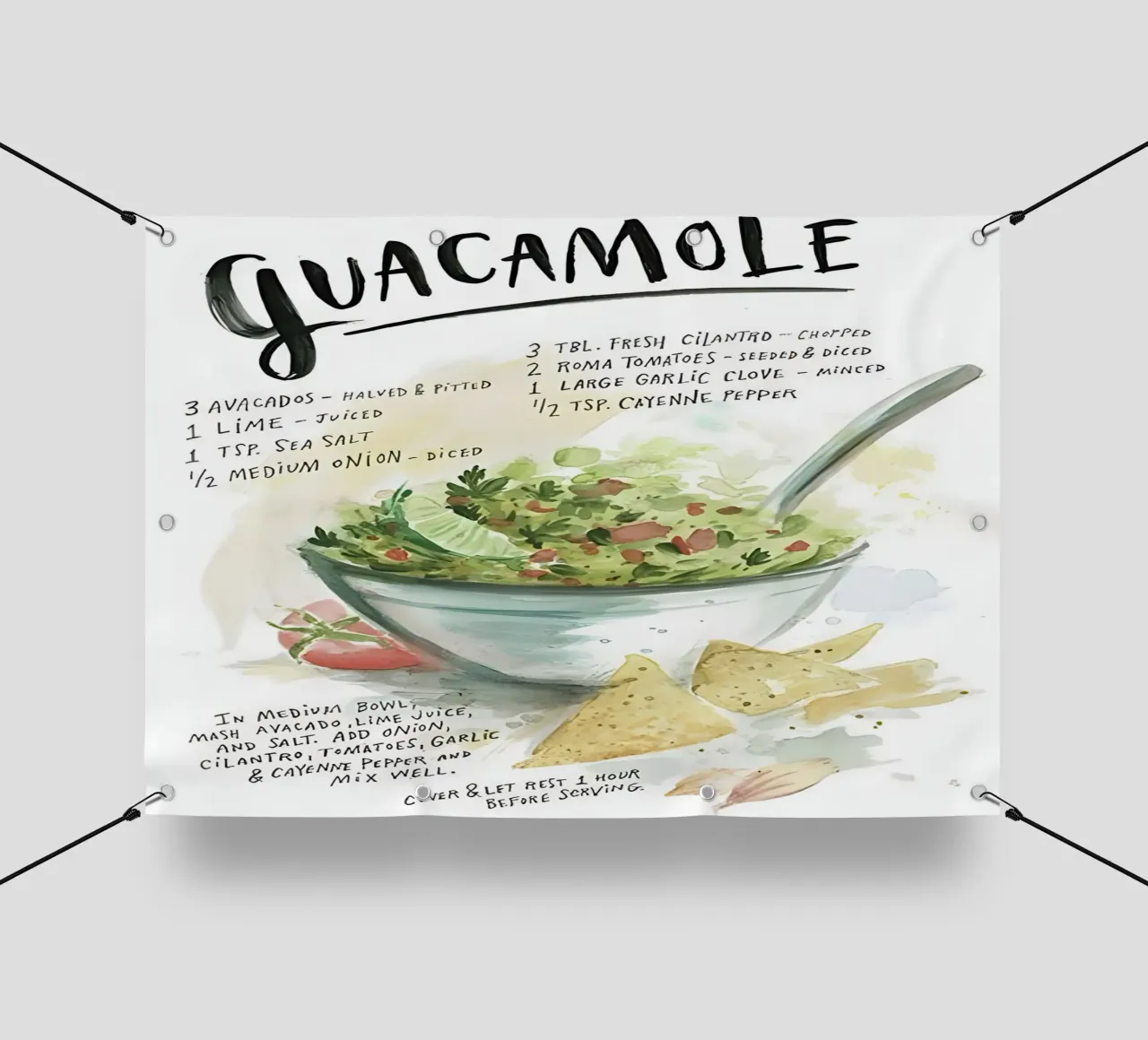 guacamole telo in pvc da Type & Tape