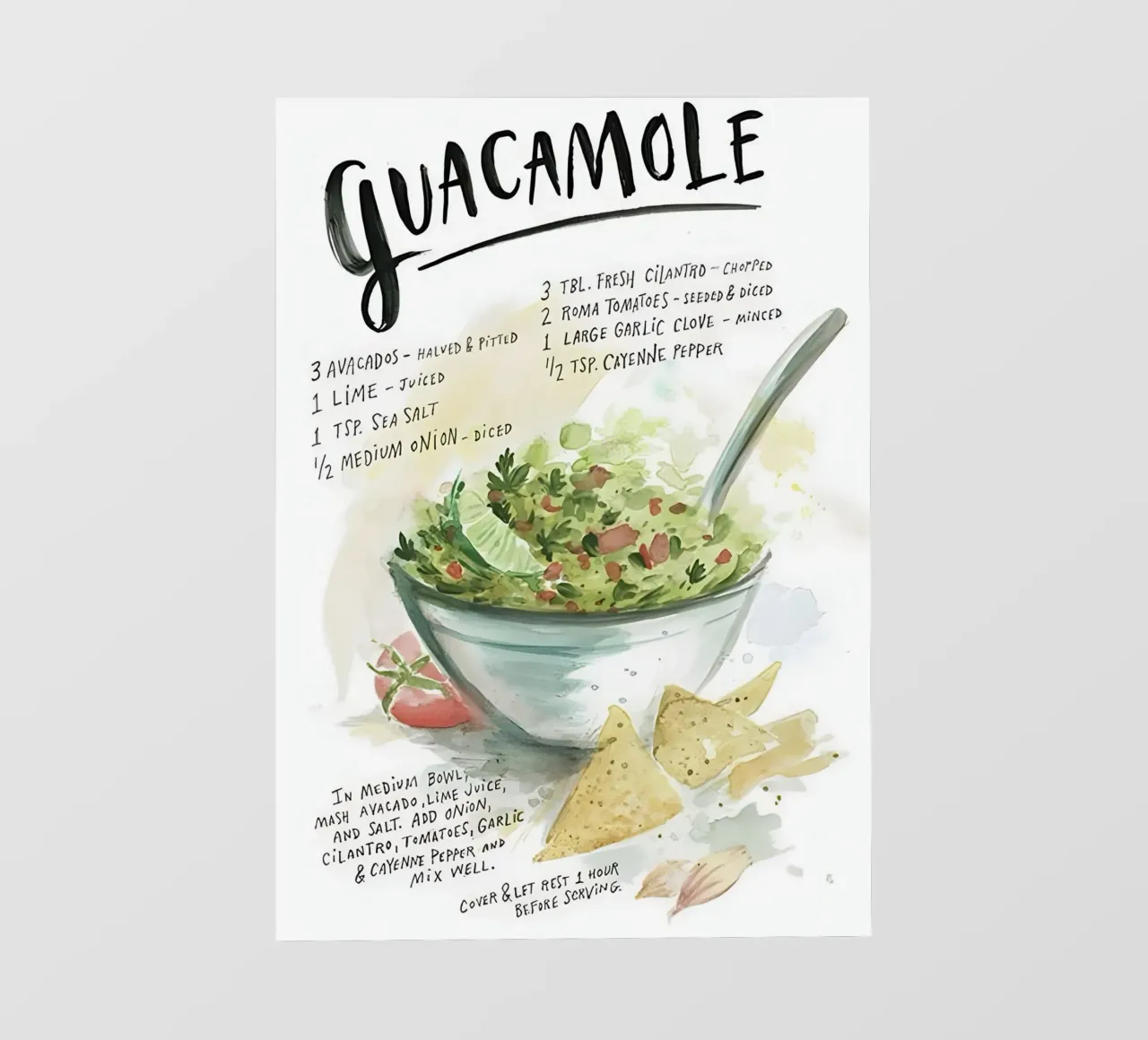 guacamole telo in pvc da Type & Tape