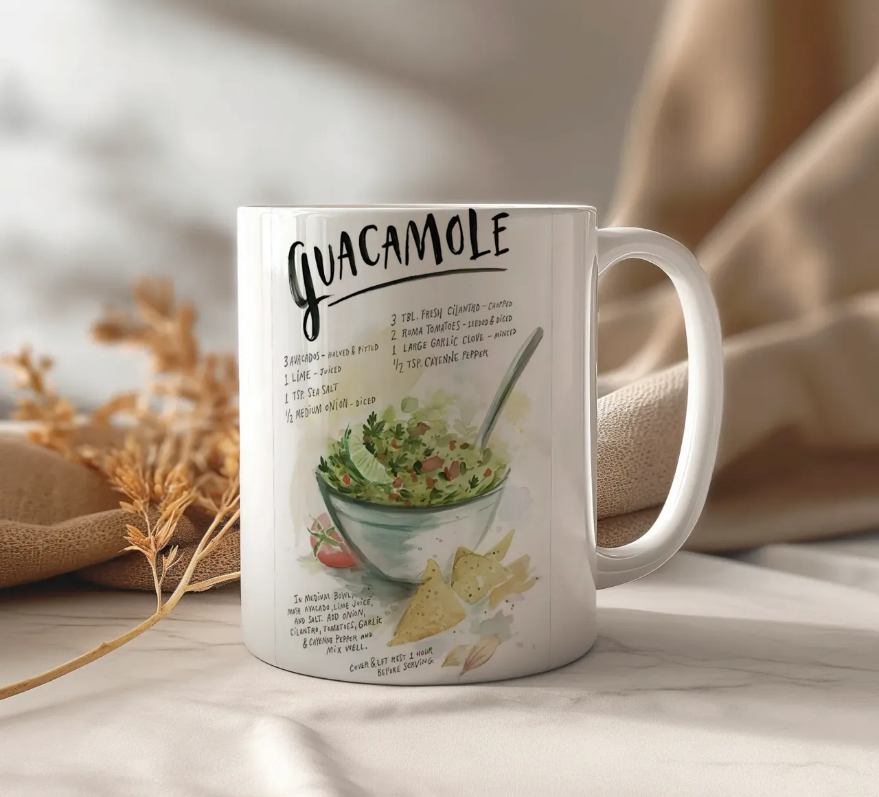 guacamole tazza in ceramica da Type & Tape