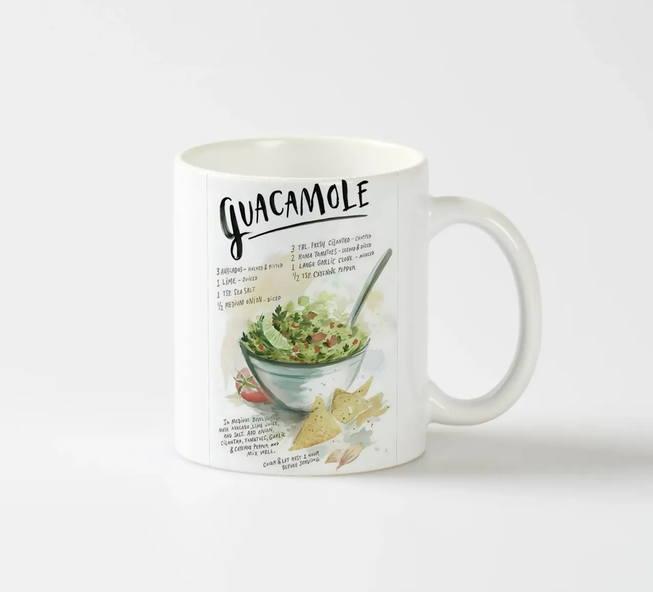 guacamole tazza in ceramica da Type & Tape