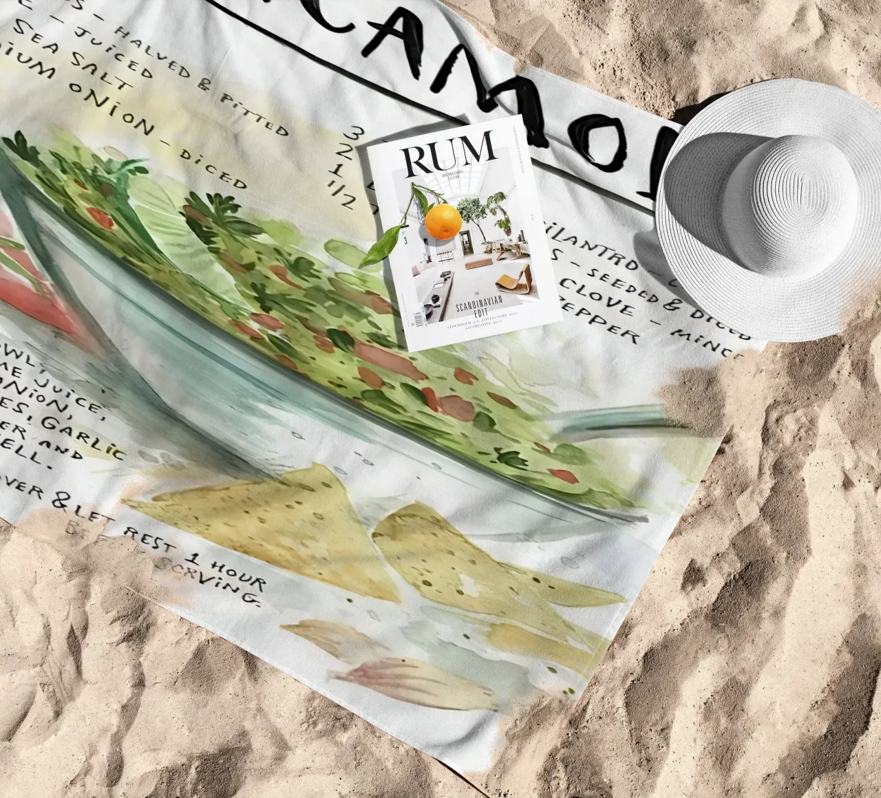 guacamole telo mare da Type & Tape