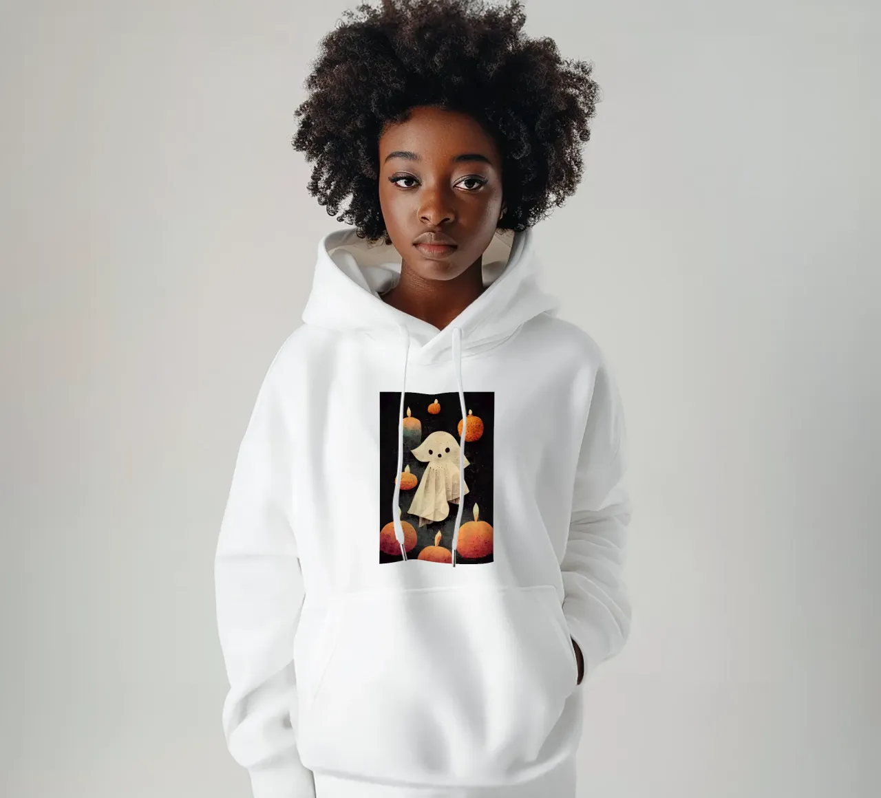 Little Ghost felpa con cappuccio da treechild