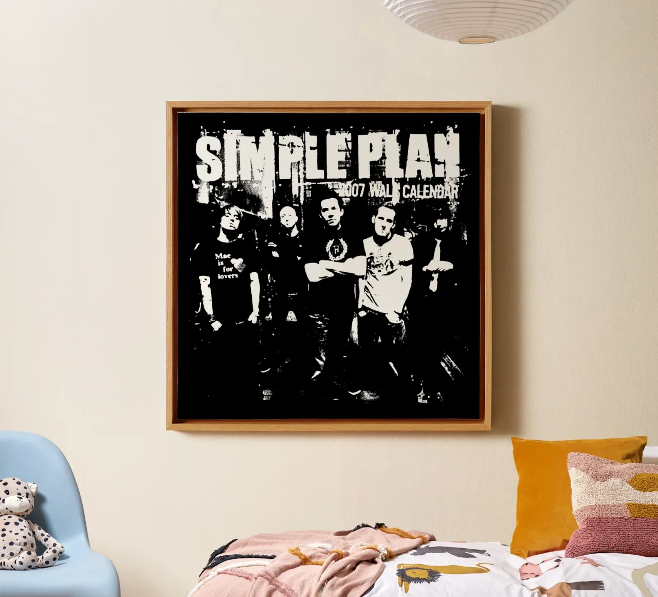 Grunge Style Rock Simple Pan canvas with Floater frame by skurtow