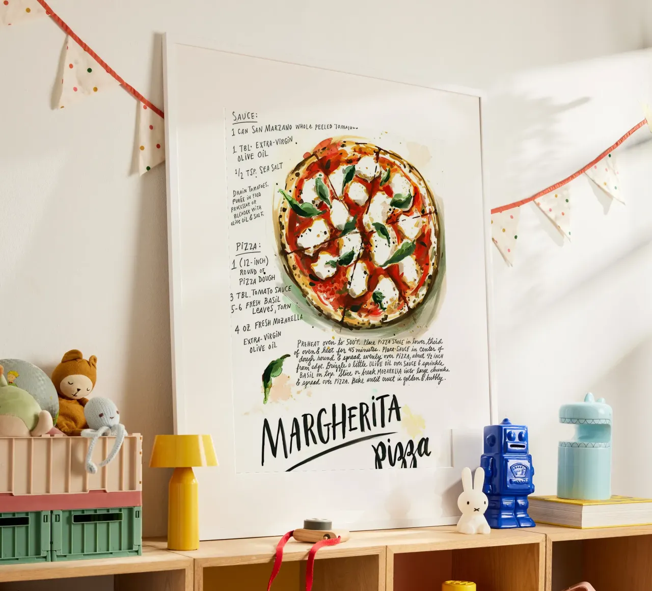 Margherita Pizza poster da Type & Tape