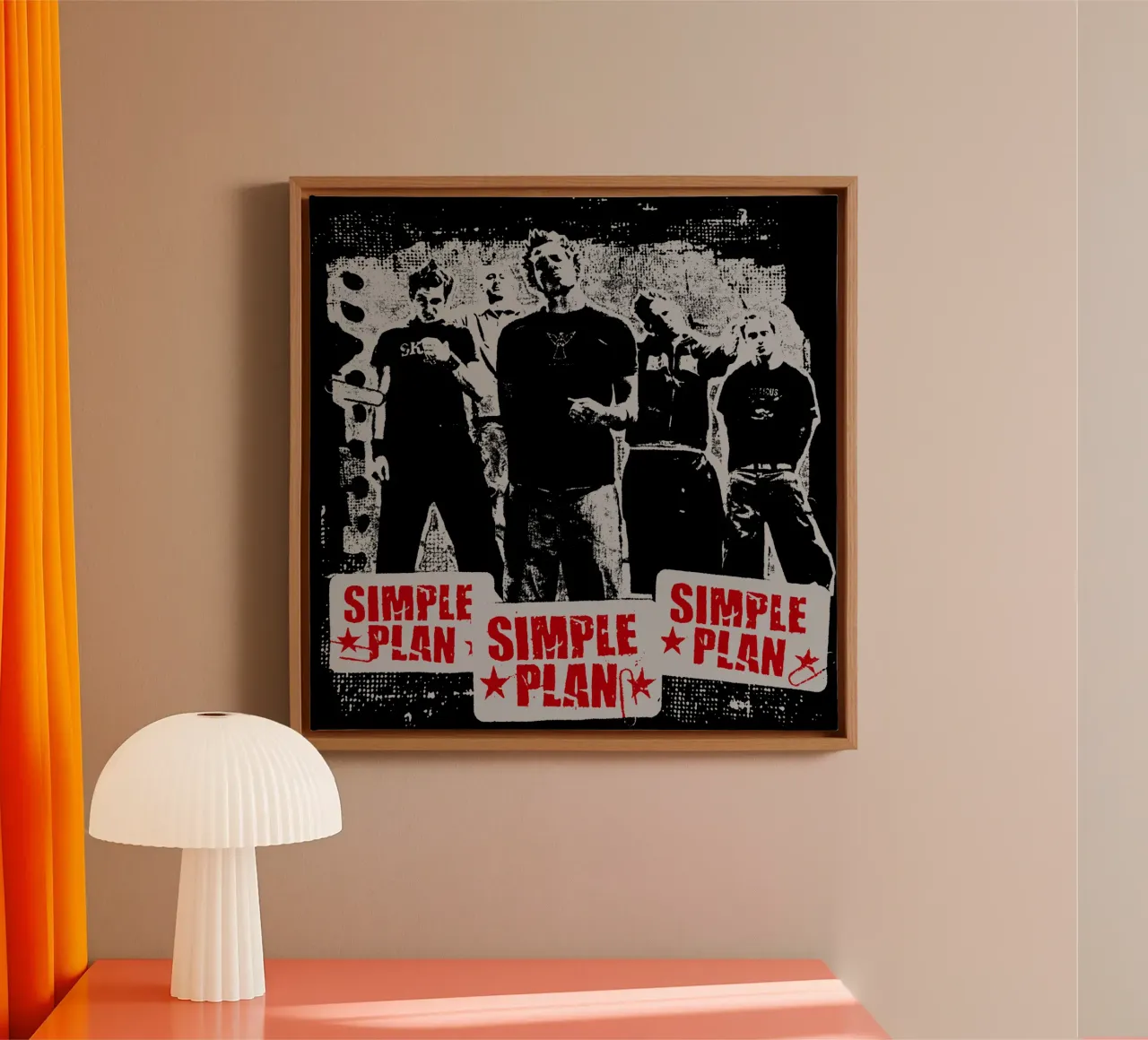 Silhouette Rock Simple Pan tela con Cornice a cassetta da skurtow