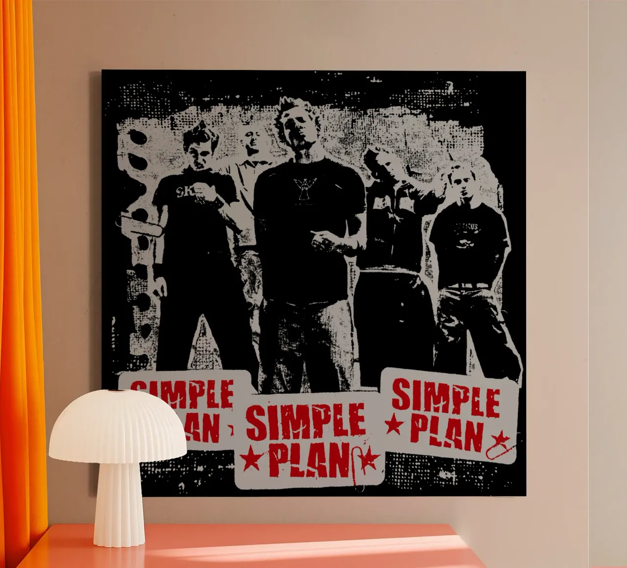 Silhouette Rock Simple Pan tela con Cornice a cassetta da skurtow