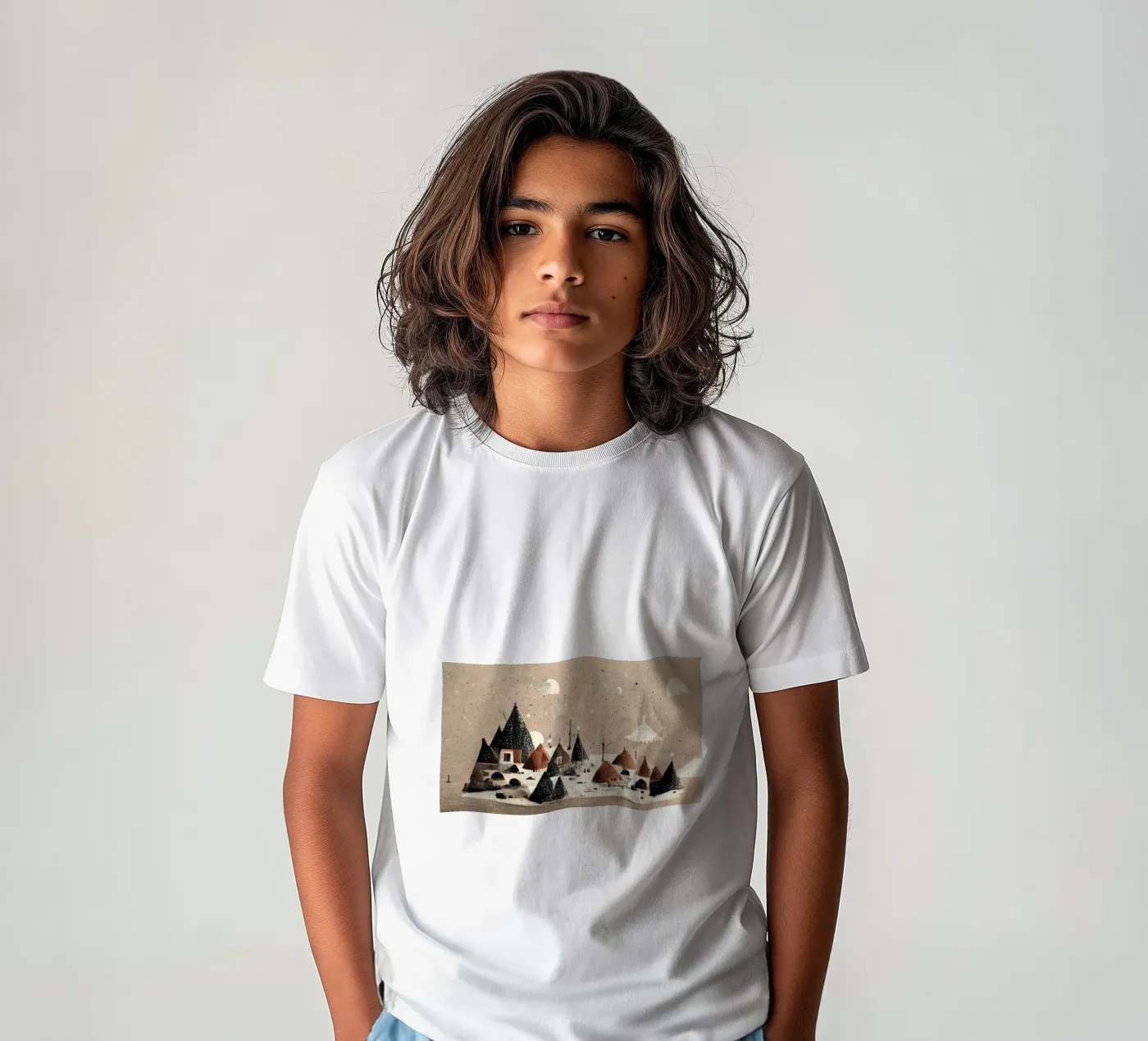 Tiny Winter Village t-shirt bambini da treechild