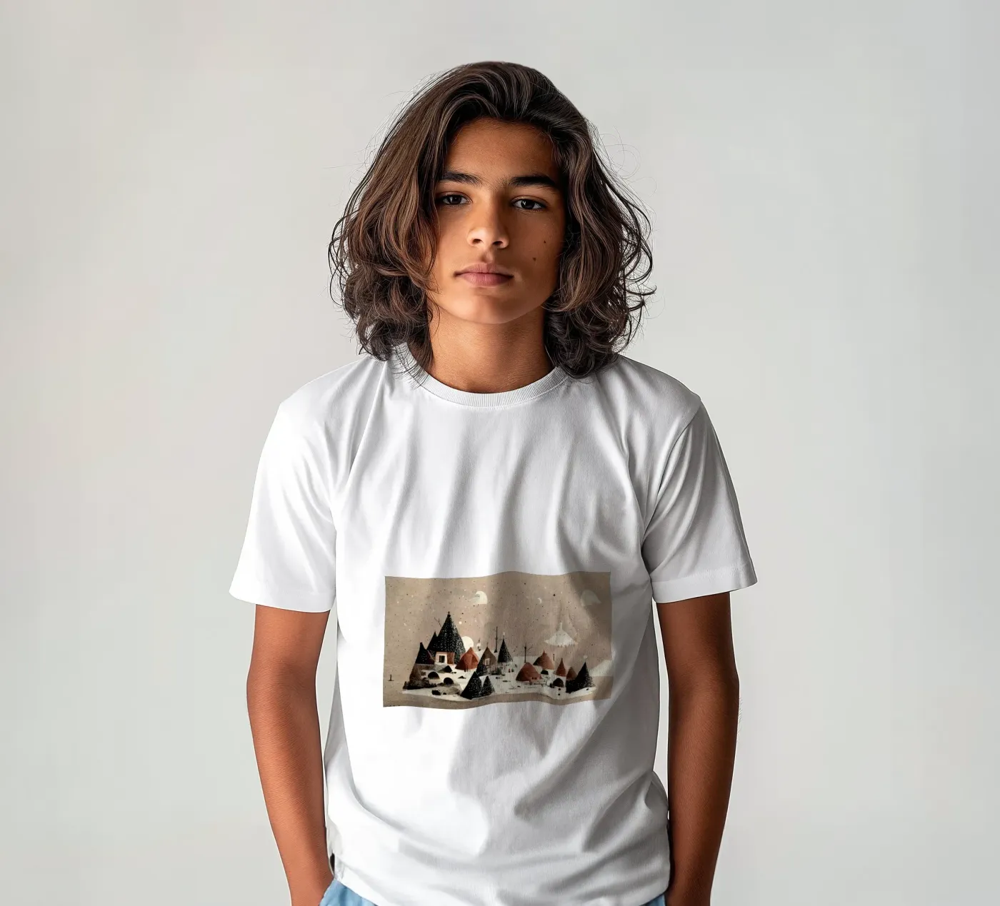 Tiny Winter Village t-shirt bambini da treechild