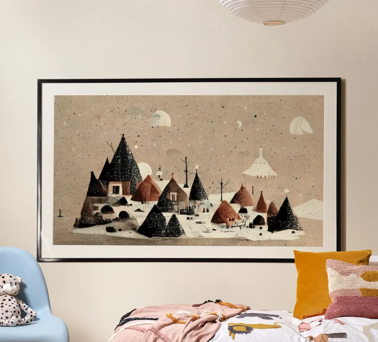 Tiny Winter Village carta hahnemühle da treechild