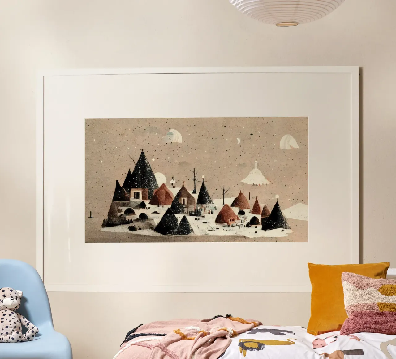 Tiny Winter Village carta hahnemühle da treechild