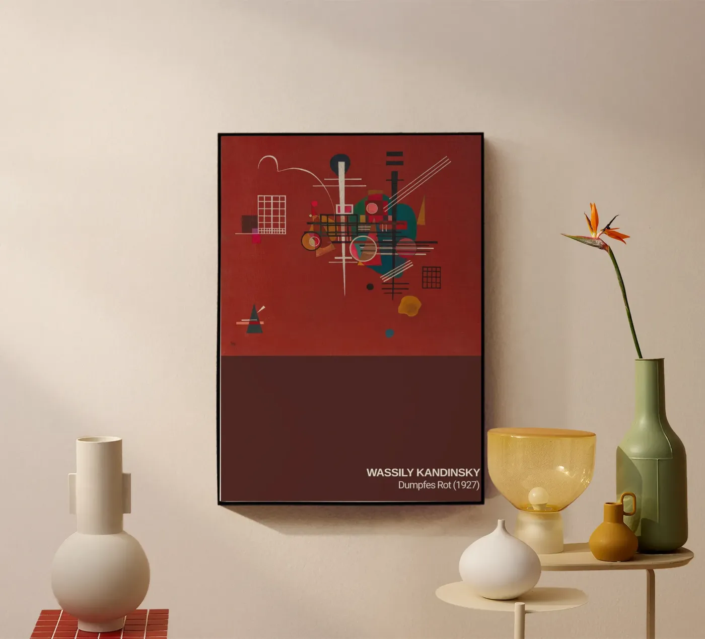 KANDINSKY - poster Acryl-Glas von the red studio