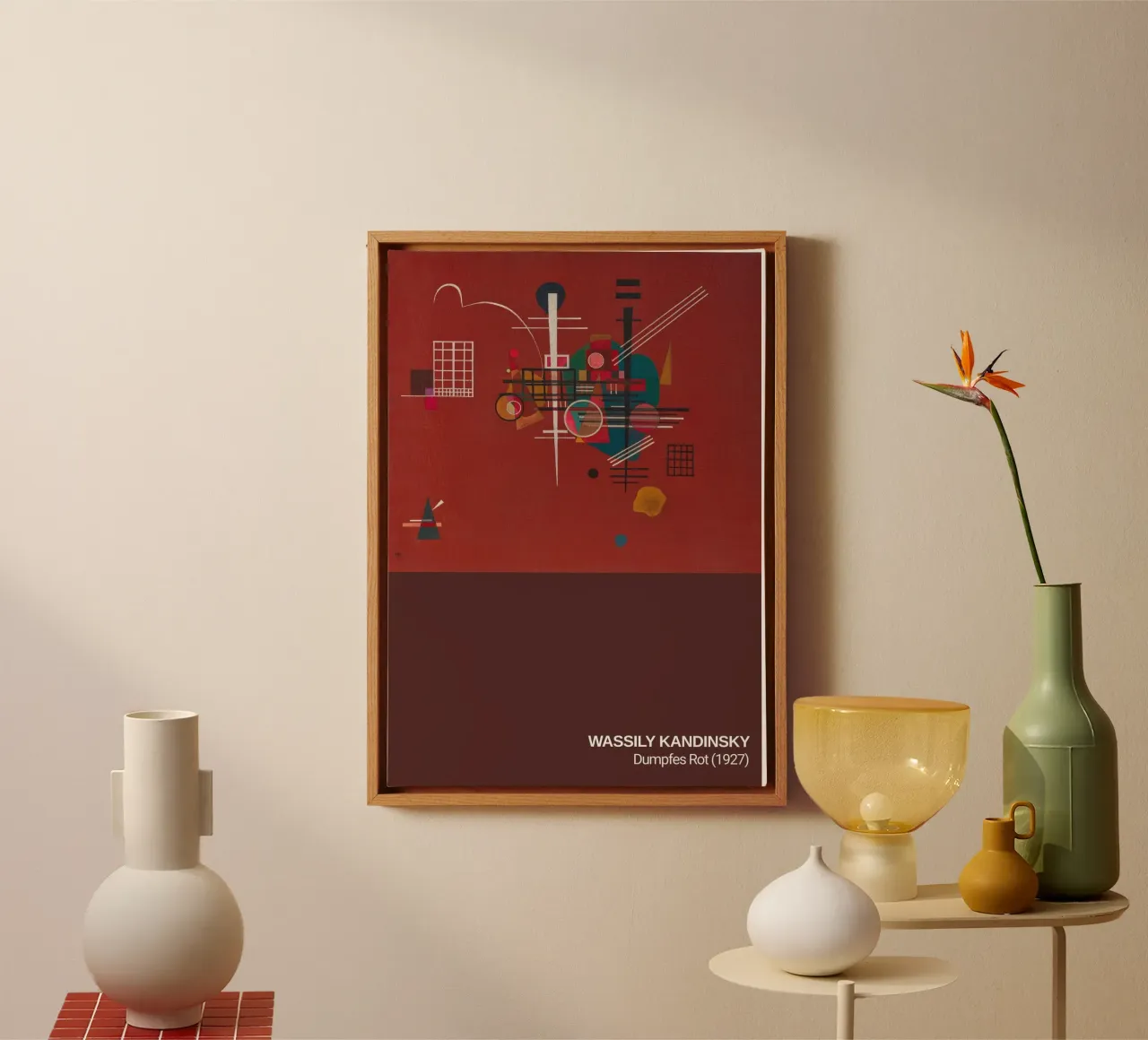 KANDINSKY - poster tela con Cornice a cassetta da the red studio