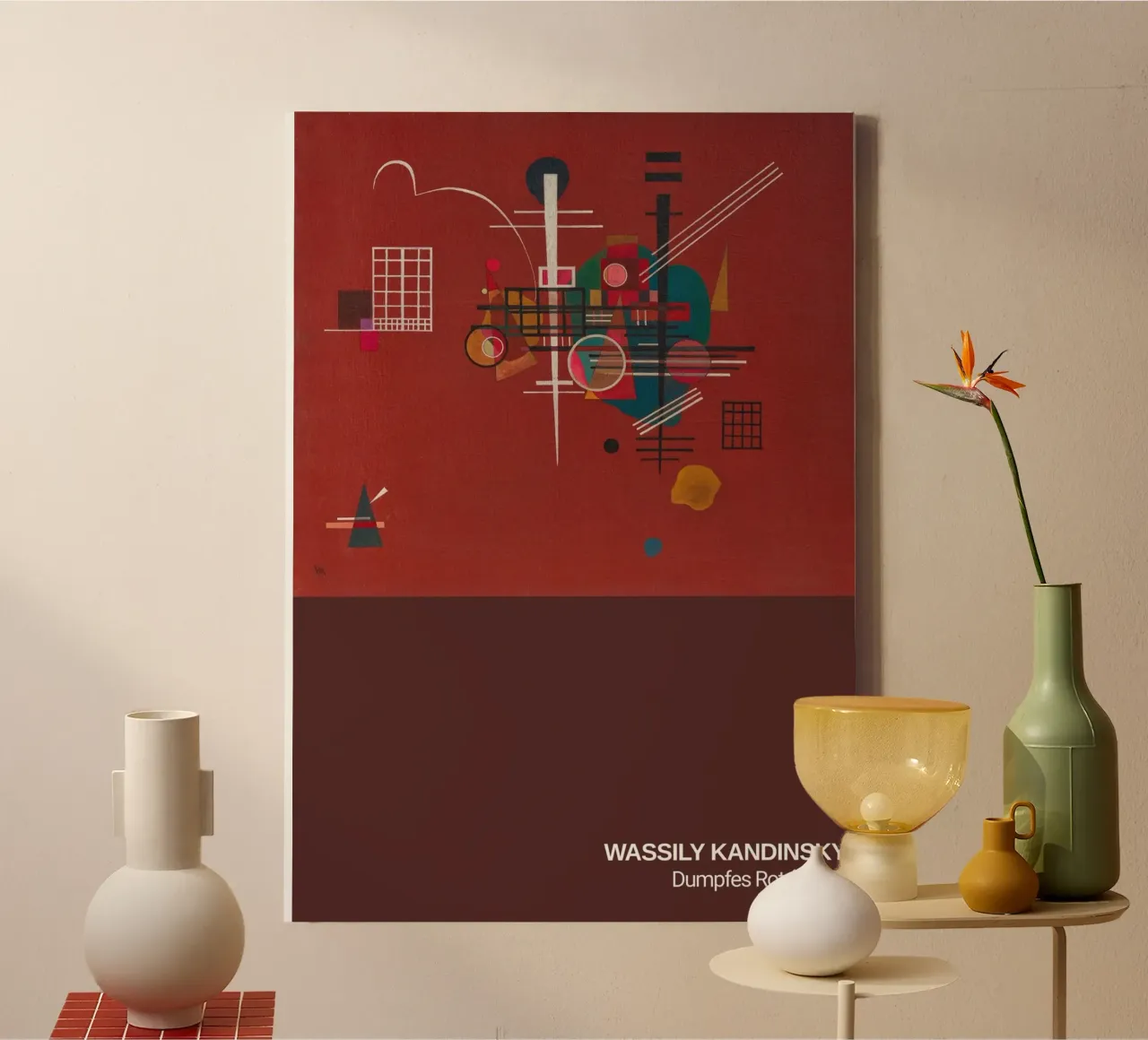 KANDINSKY - poster tela con Cornice a cassetta da the red studio