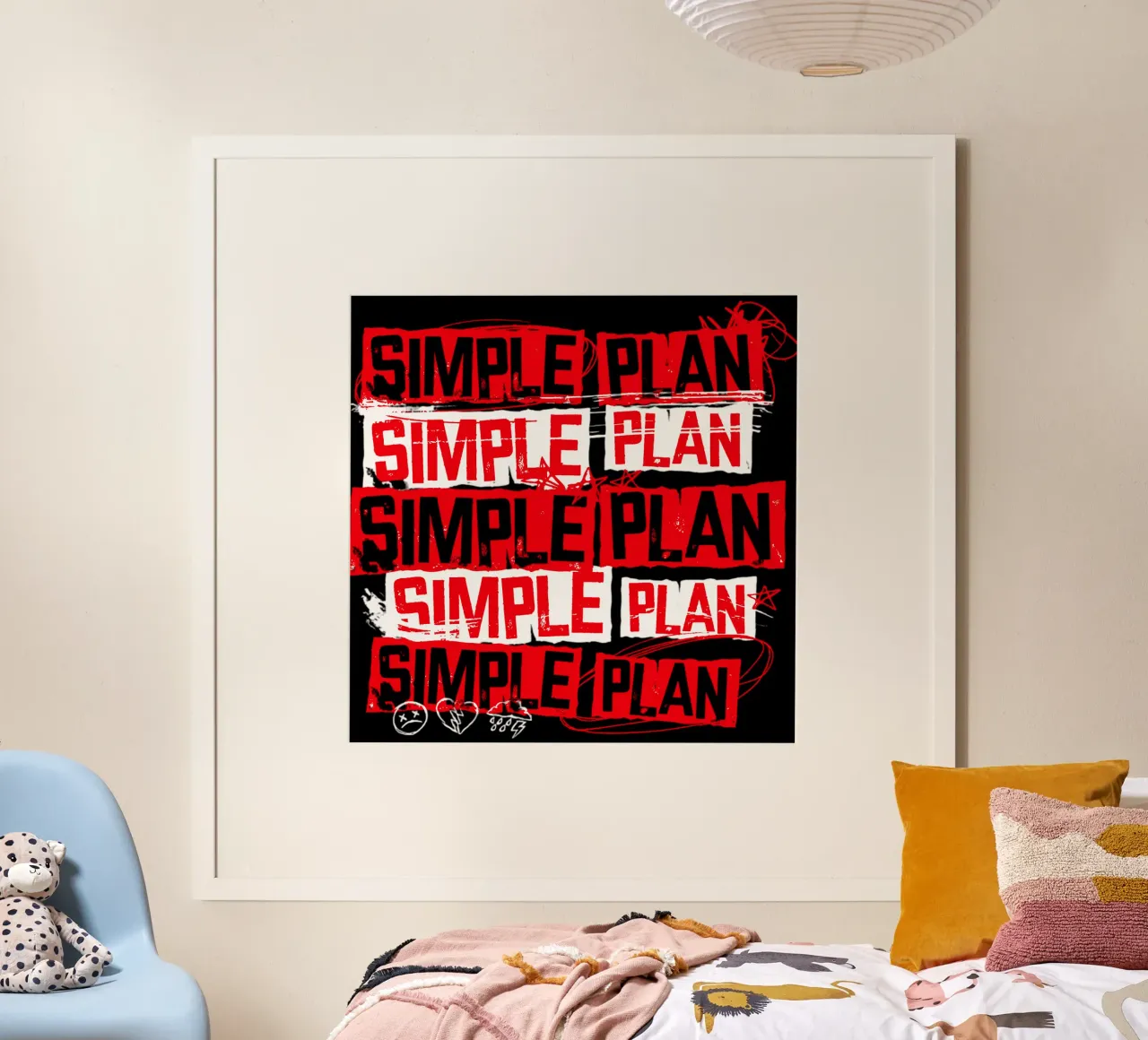 Lettera unica Semplice Pan poster da sophielouise.designs