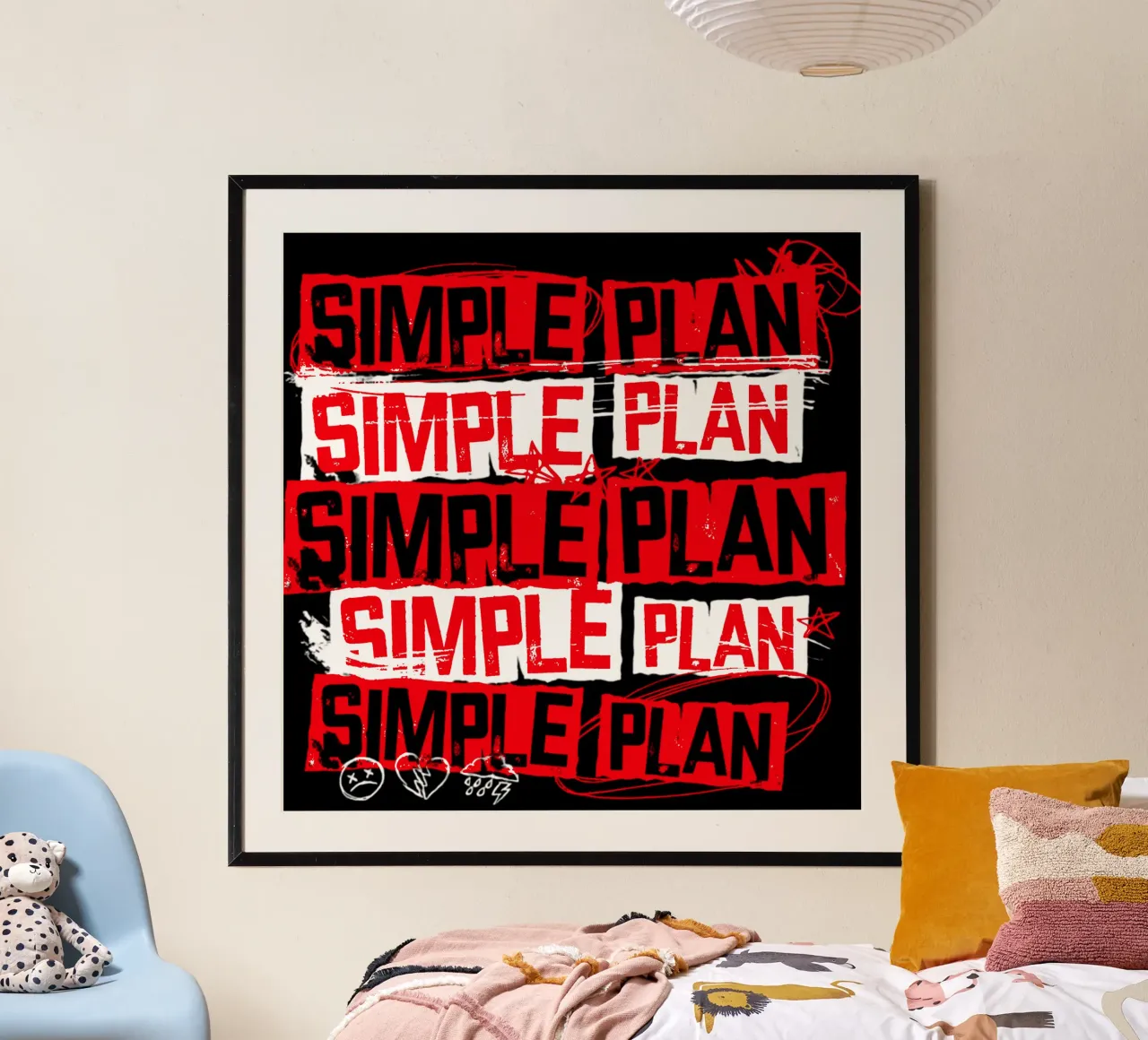 Lettera unica Semplice Pan poster da sophielouise.designs