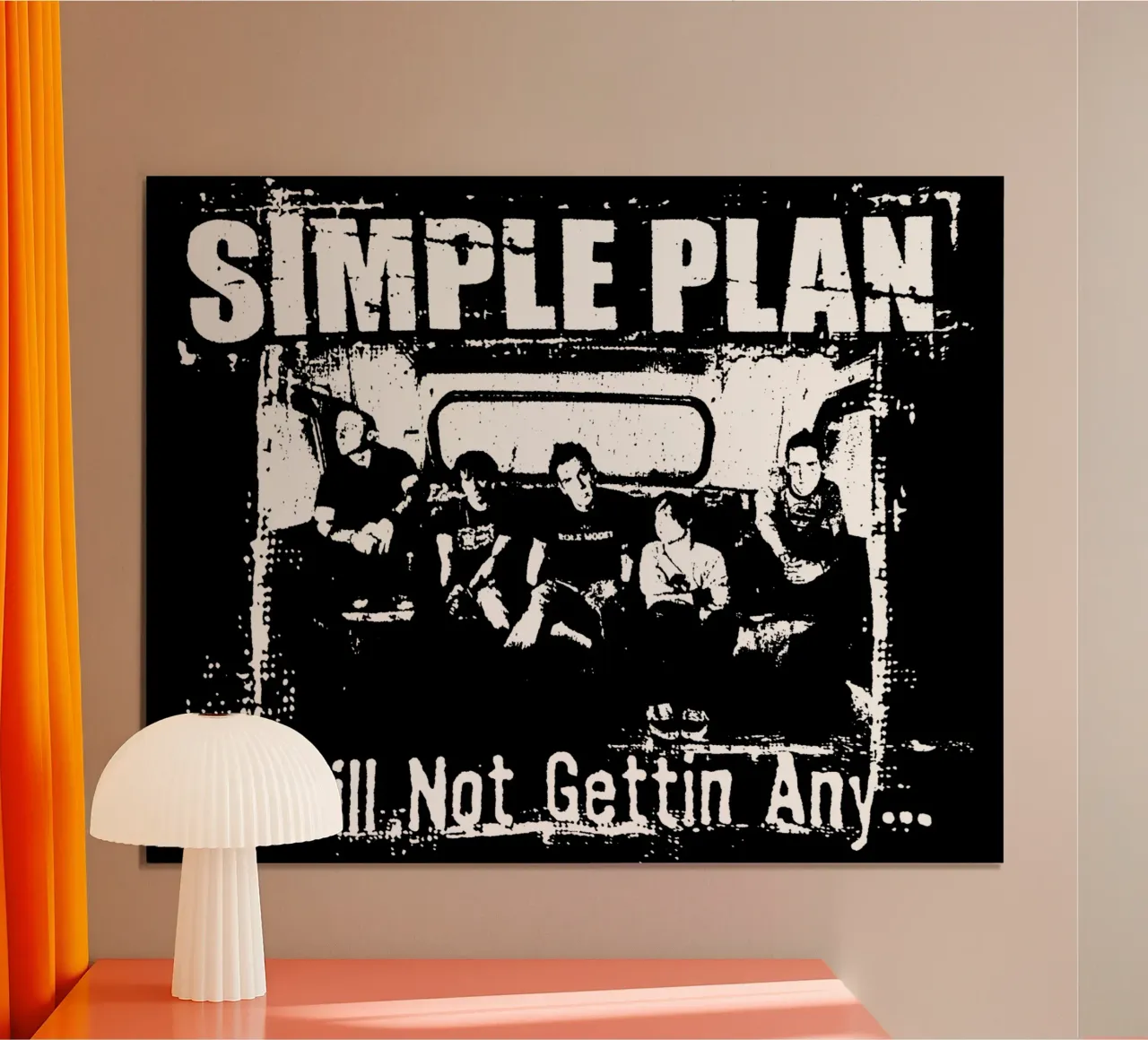 Semplice sagoma di padella Pop poster con telaio in legno da sophielouise.designs