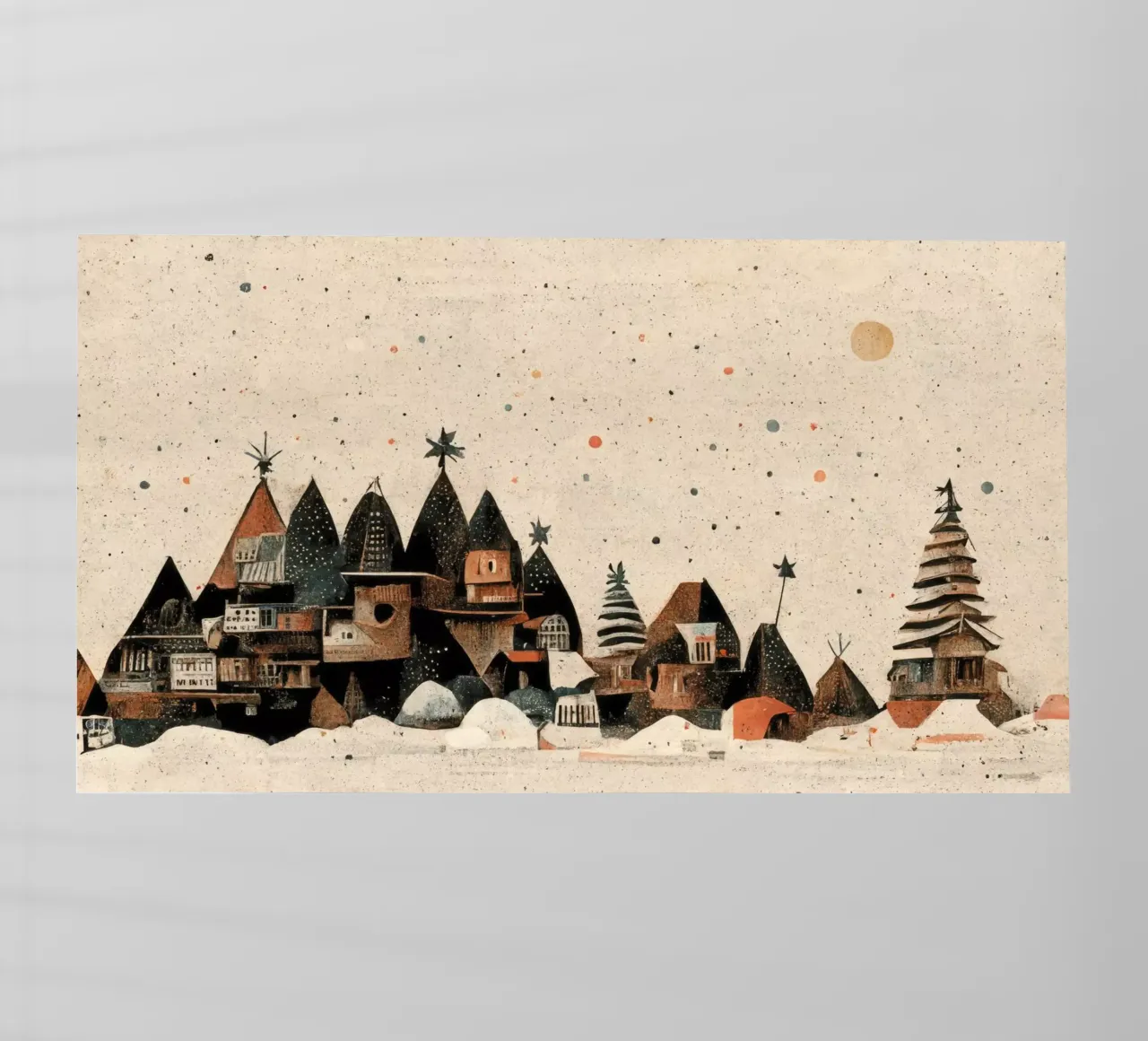 Tiny Christmas Town pellicola backlit da treechild