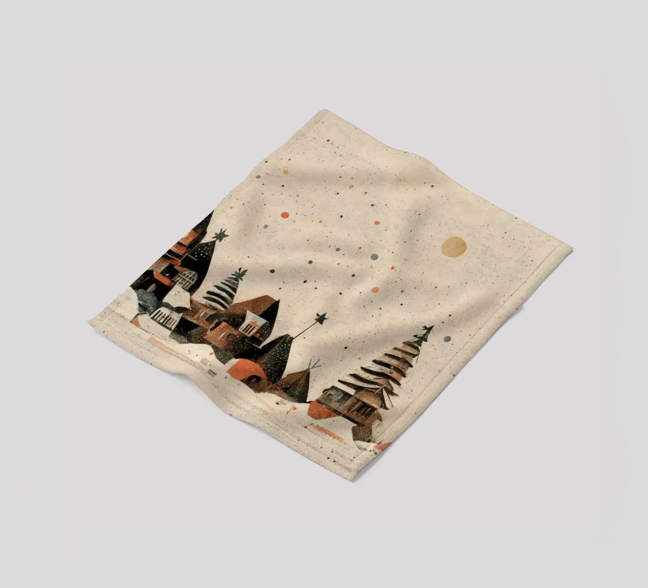 Tiny Christmas Town coperta in pile da treechild