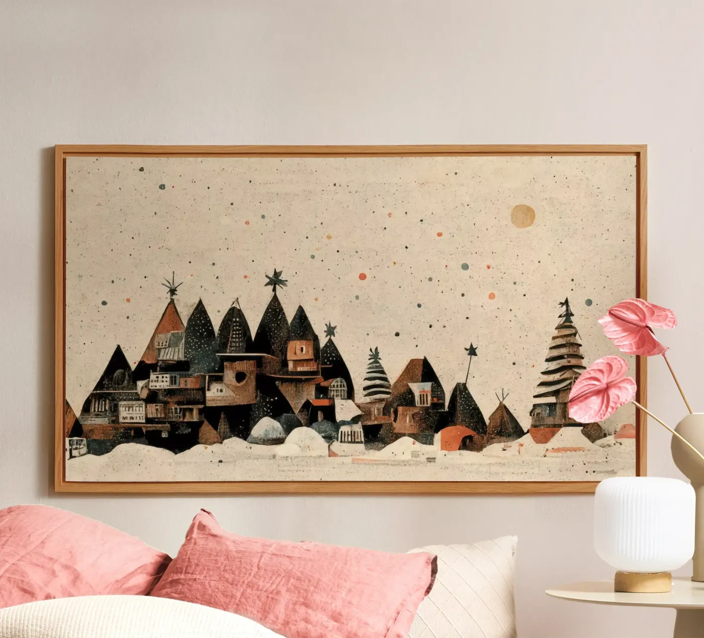 Tiny Christmas Town forex plate by treechild