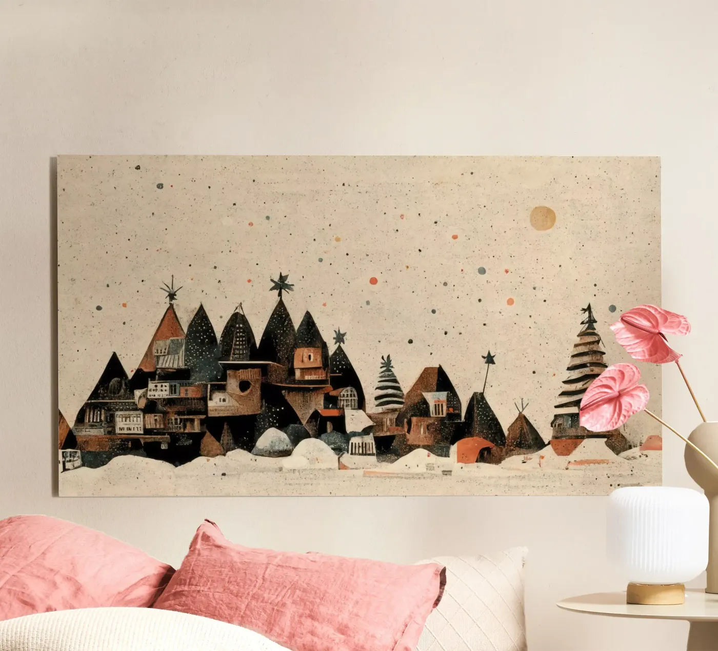 Tiny Christmas Town forex plate by treechild