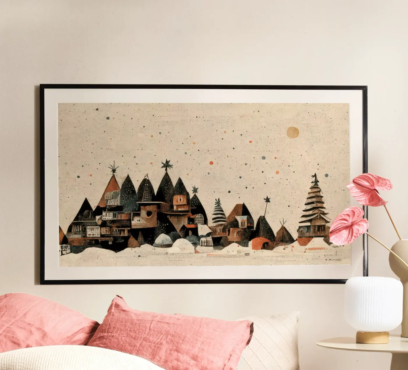 Tiny Christmas Town poster by treechild