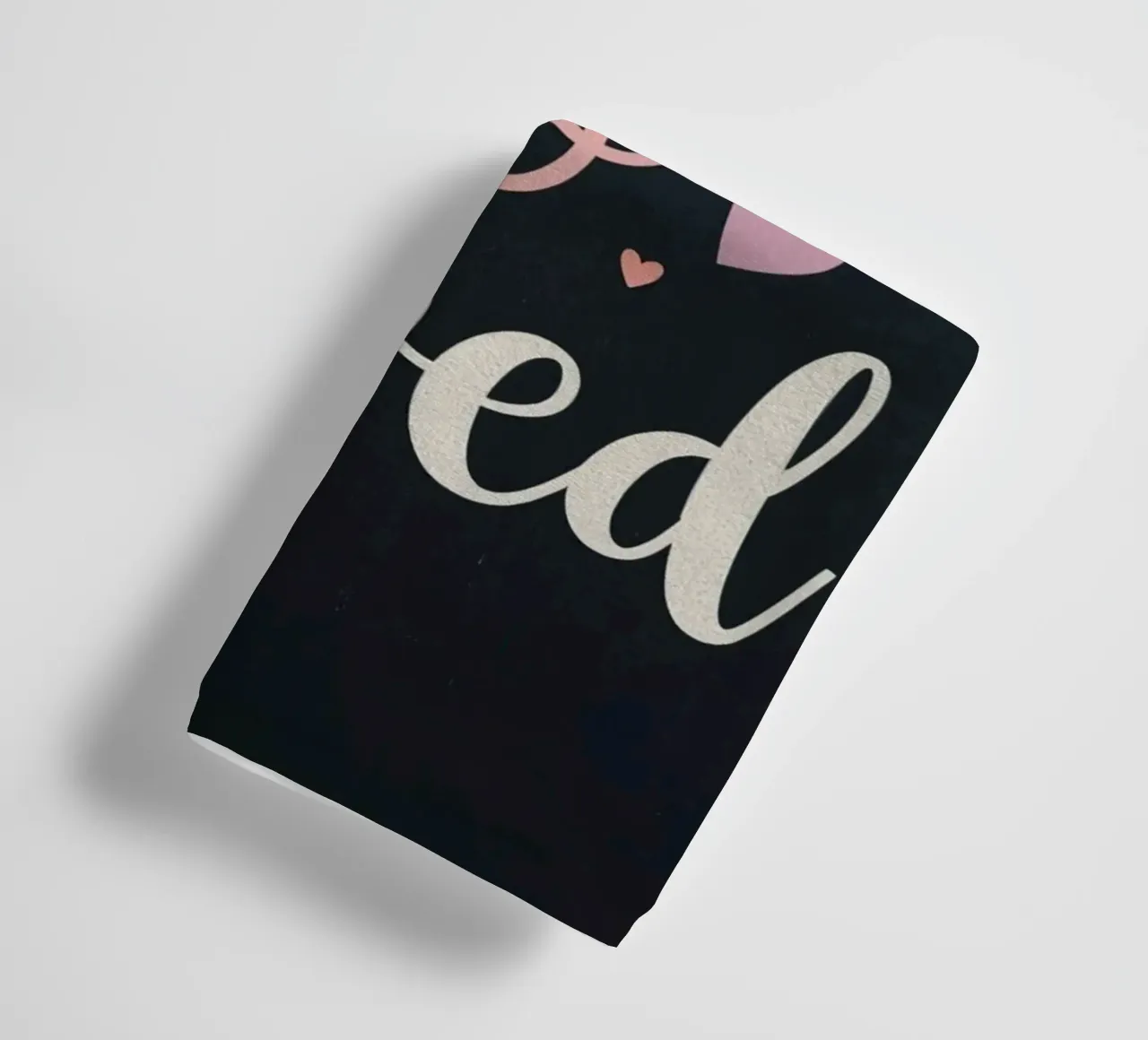 You Are So Loved Text with Hearts on Dark Background towel by DesignDoodle