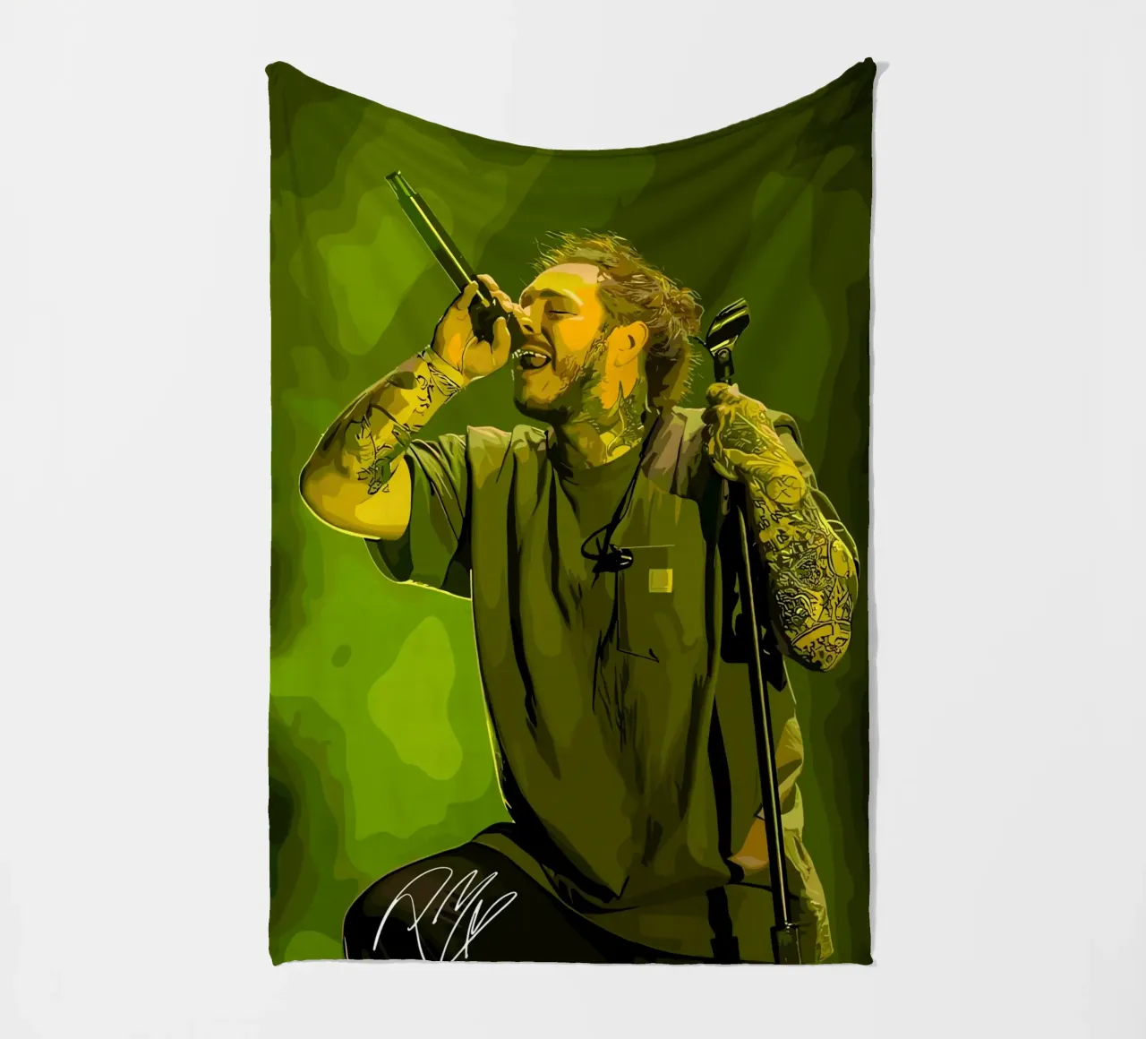 Performance di Post Malone coperta in pile da shiners