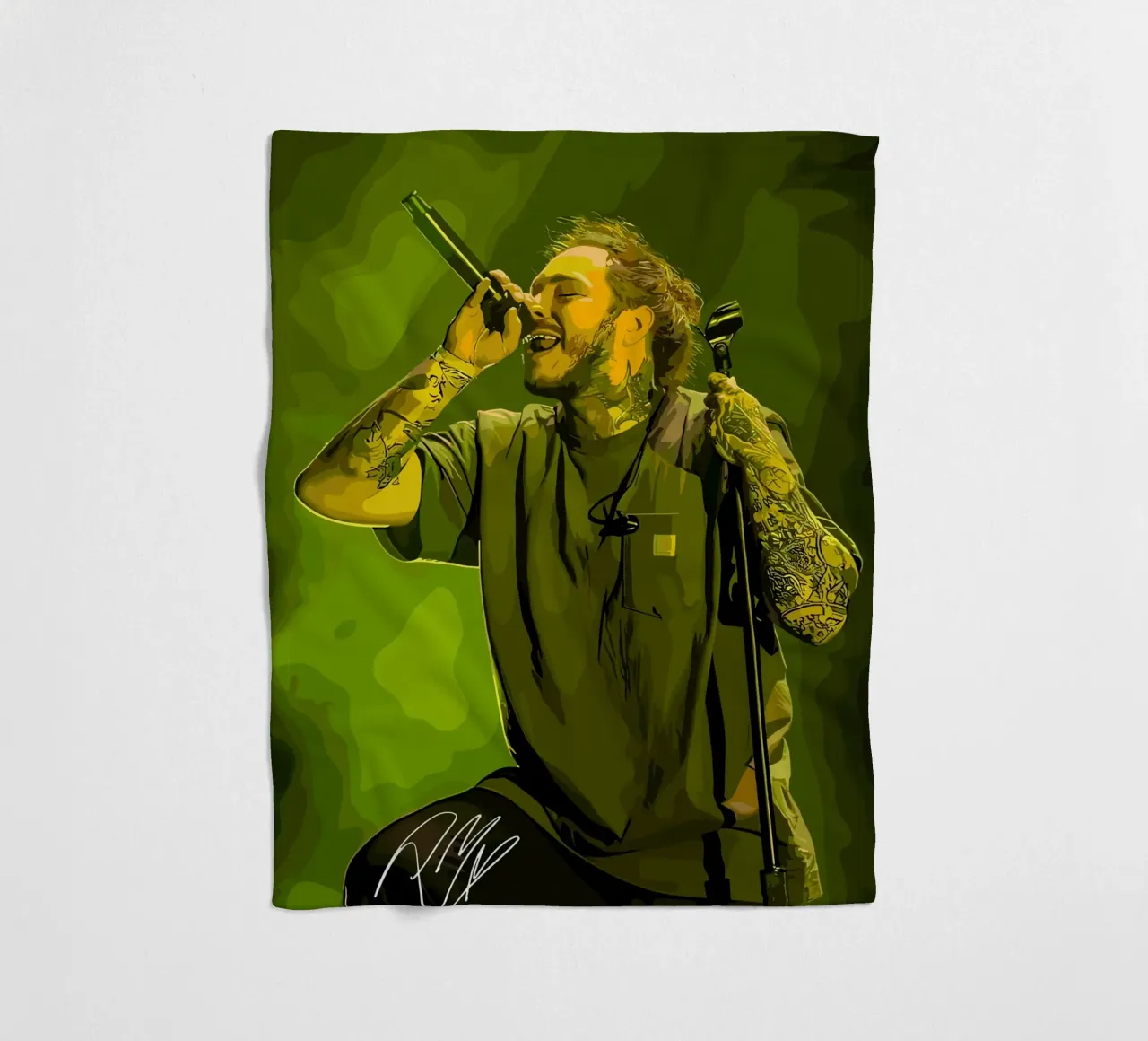 Performance di Post Malone coperta in pile da shiners