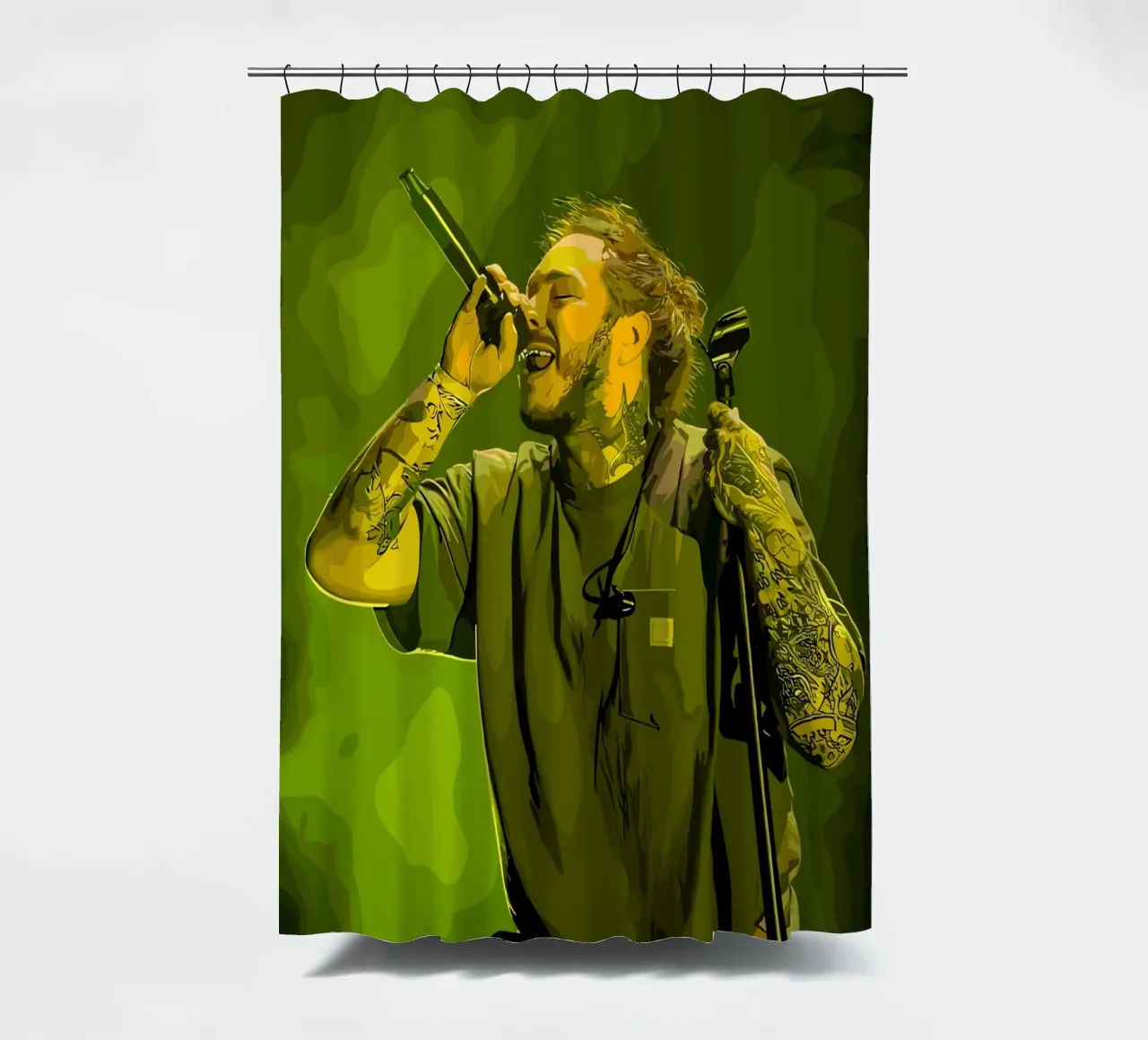 Performance di Post Malone tenda da doccia da shiners