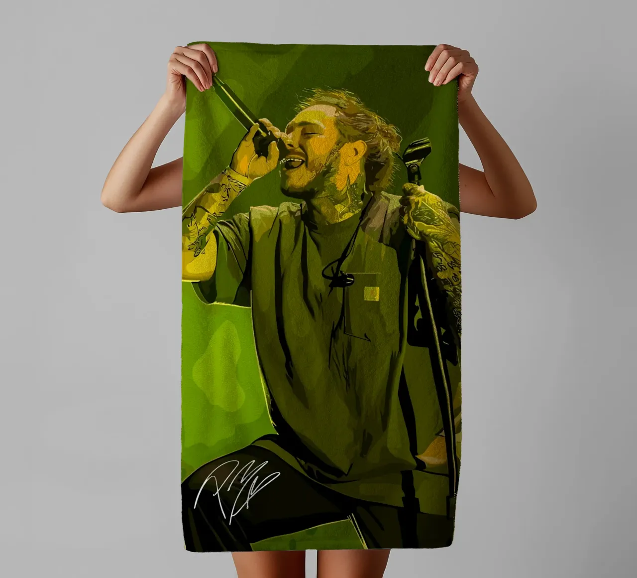 Performance di Post Malone asciugamano da bagno da shiners