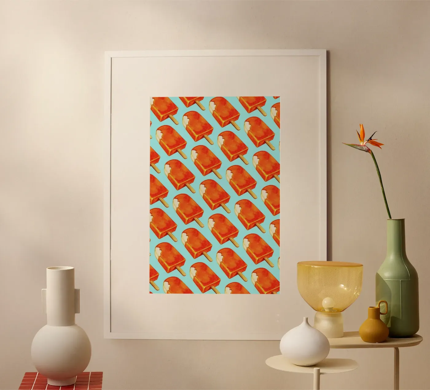 Creamsicle Pattern poster by Kelly Gilleran