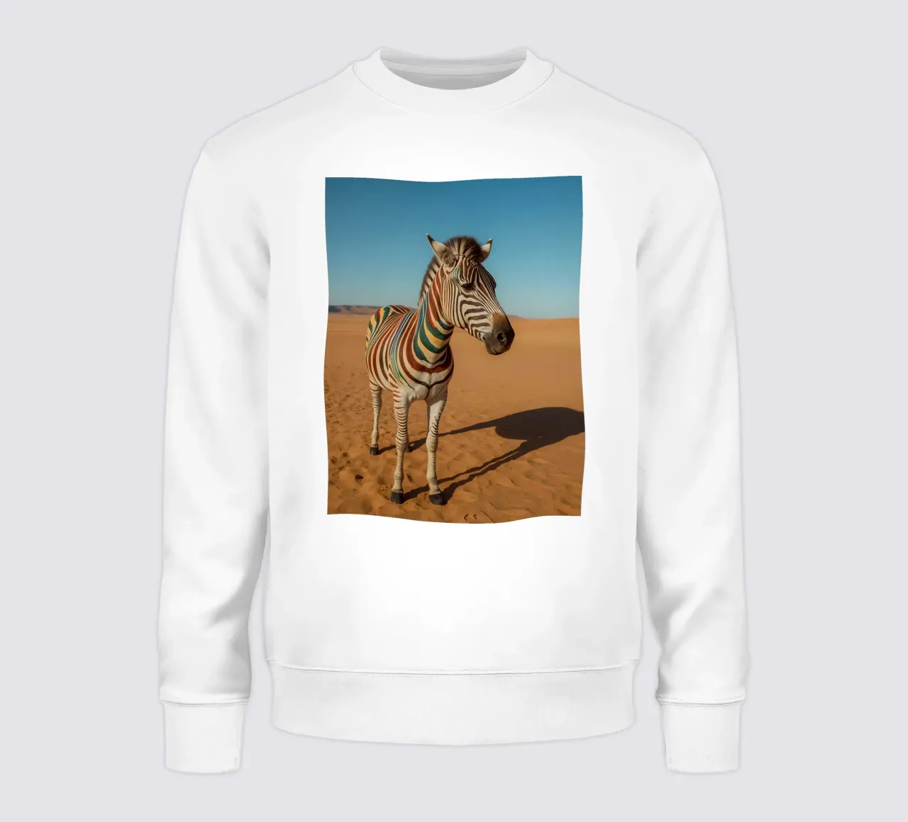 Zebra con strisce colorate nel deserto felpa da DesignDoodle