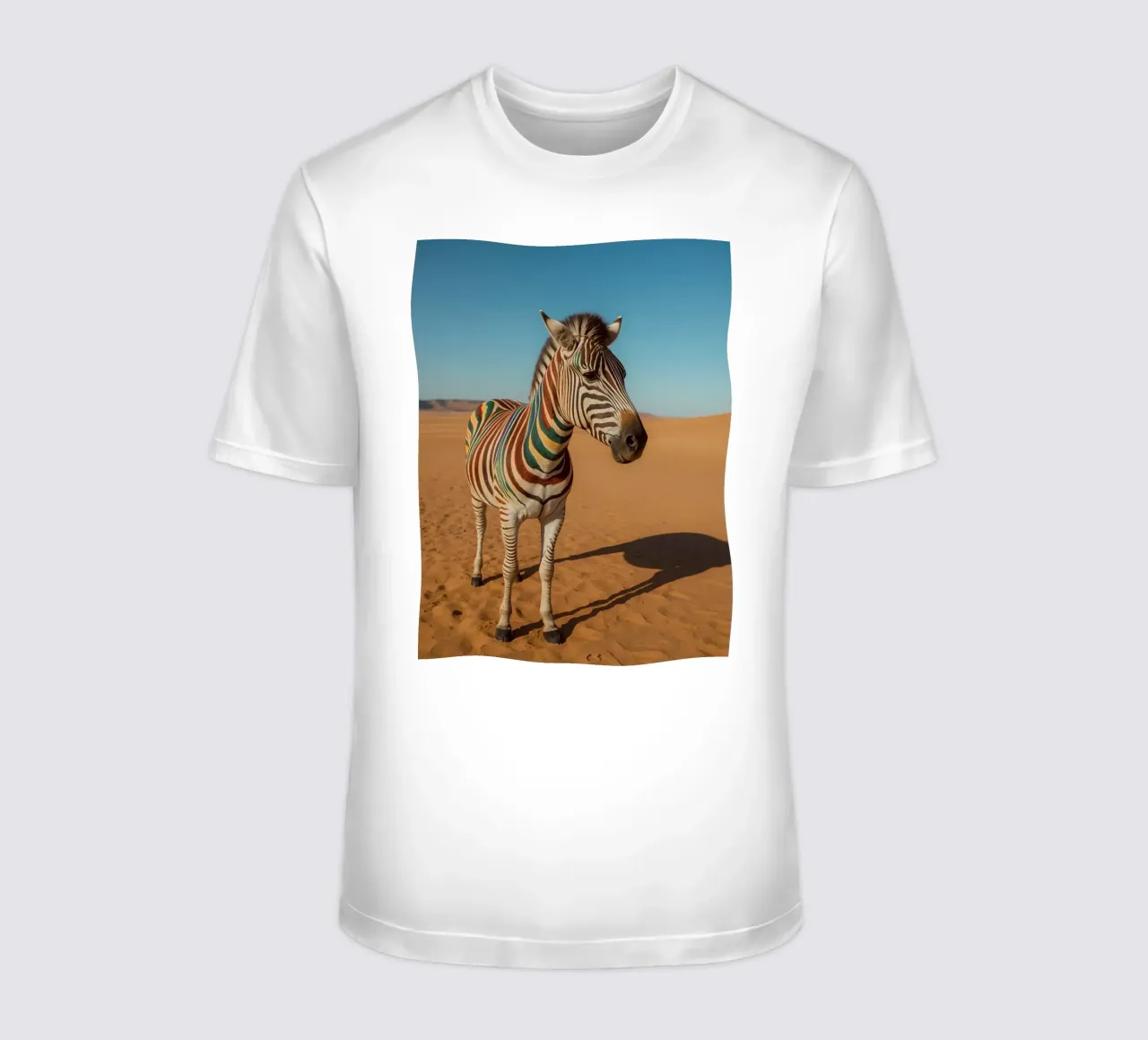 Zebra con strisce colorate nel deserto t-shirt da DesignDoodle