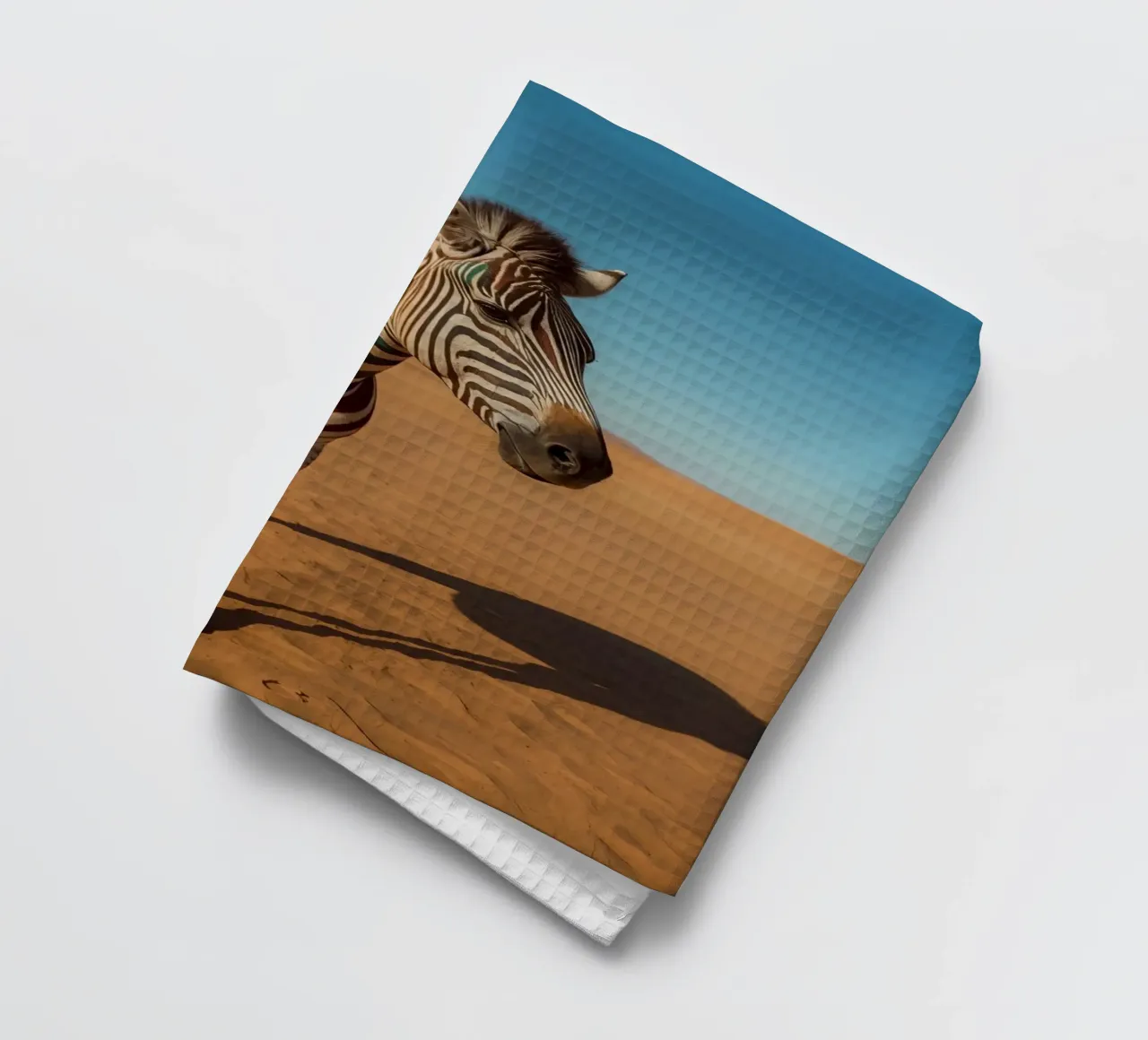 Zebra con strisce colorate nel deserto canovaccio da cucina da DesignDoodle