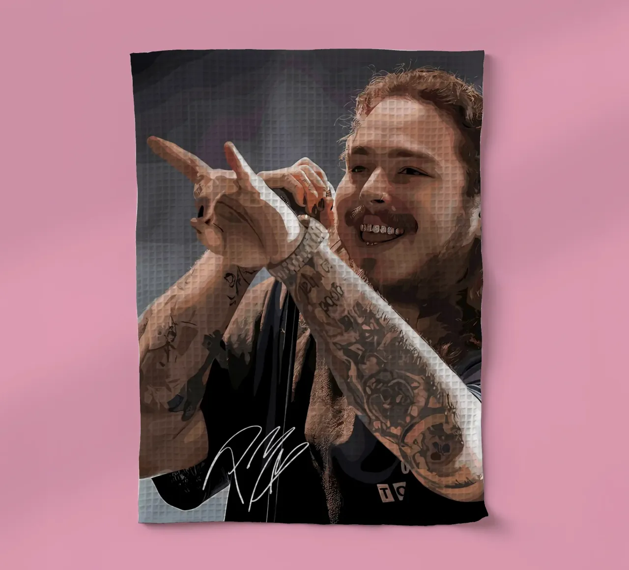 Post Malone Vector Art torchon de shiners
