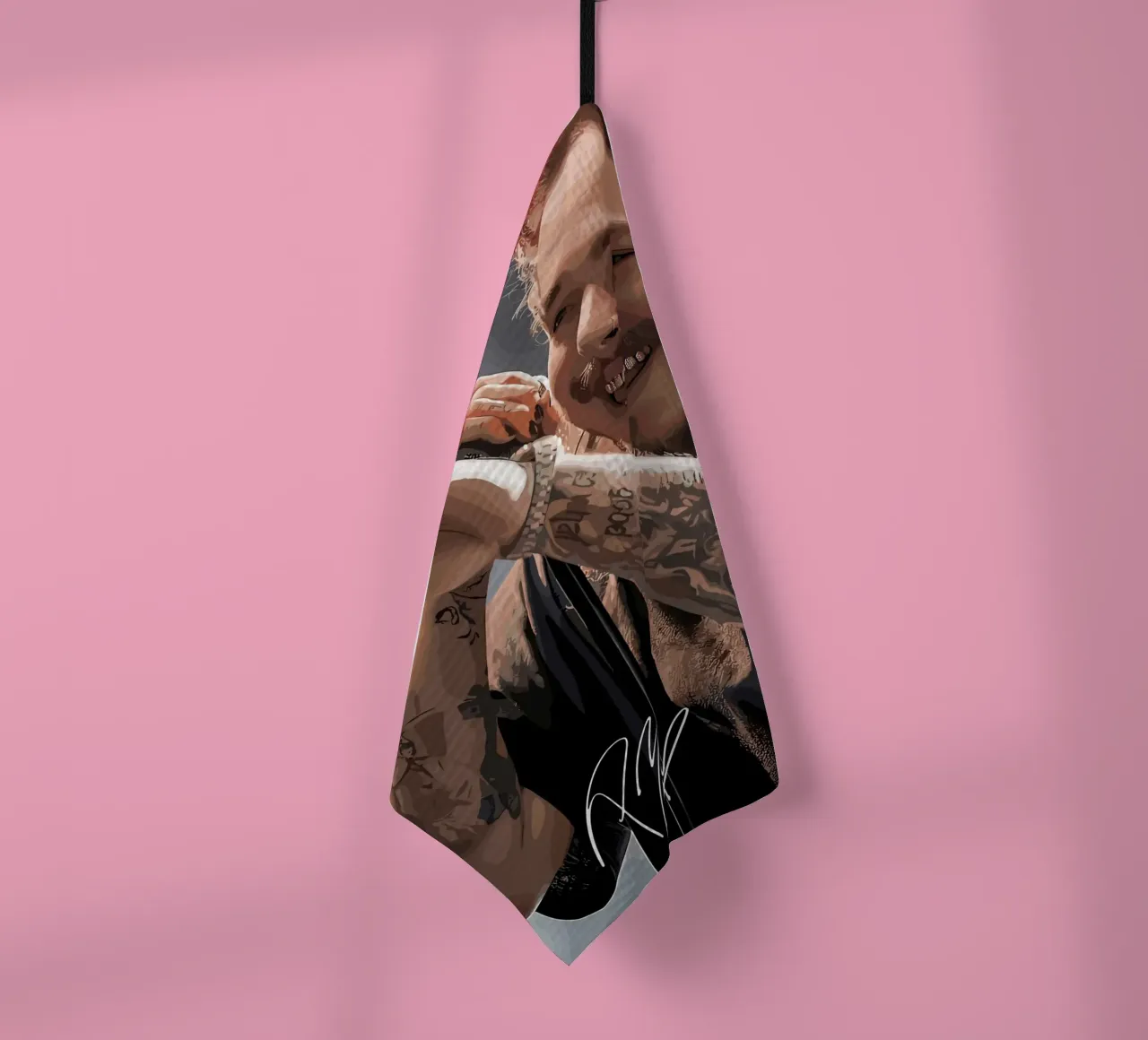 Post Malone Vector Art torchon de shiners