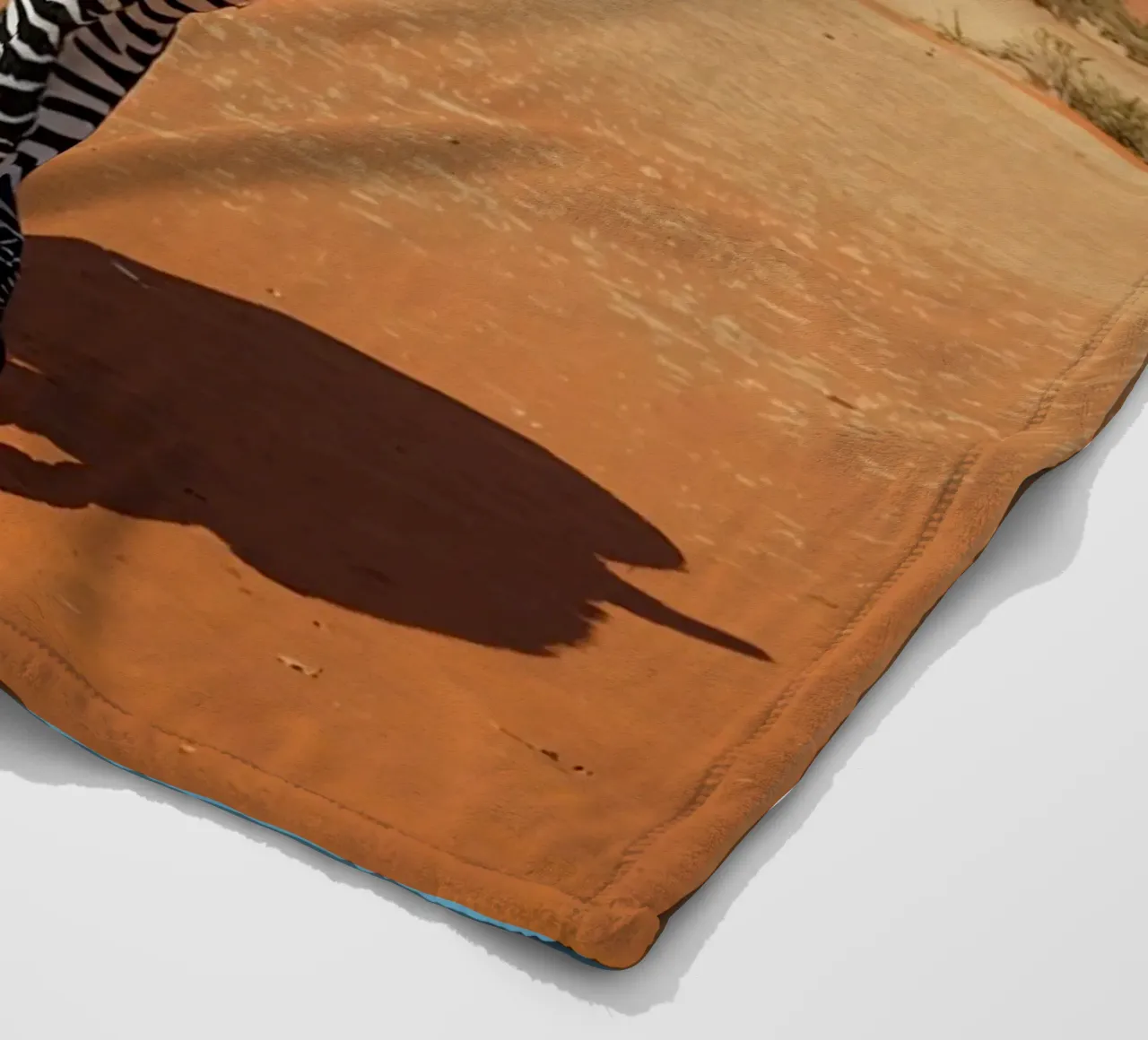 Zebra a strisce arcobaleno in un paesaggio desertico coperta in pile da DesignDoodle