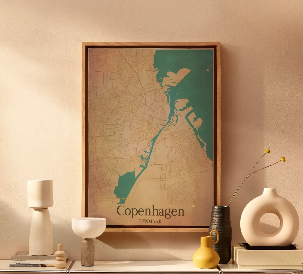 Copenhagen DENMARK tela con Cornice a cassetta da WorldPrint